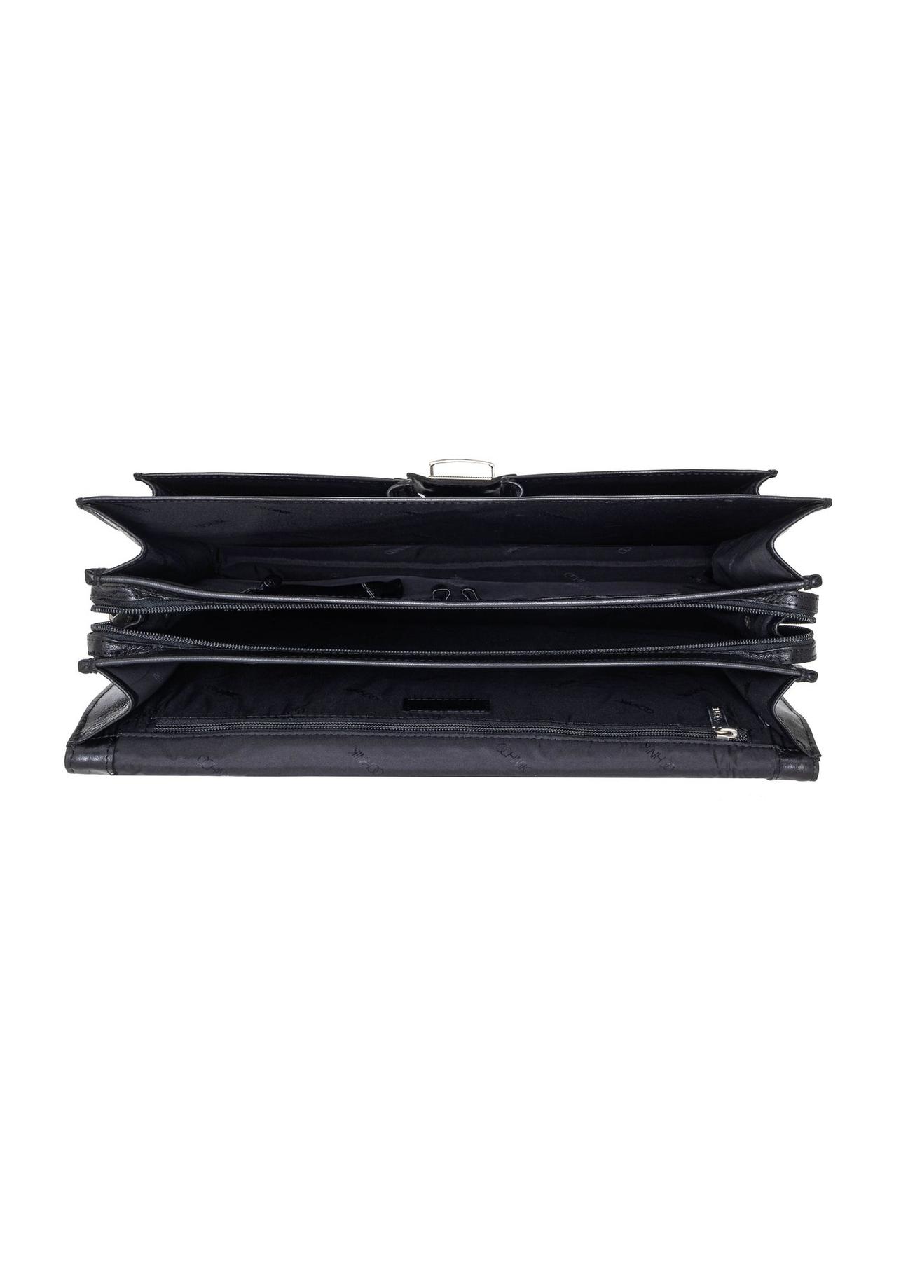 Black leather document folder VB-203A-99(KS)-06