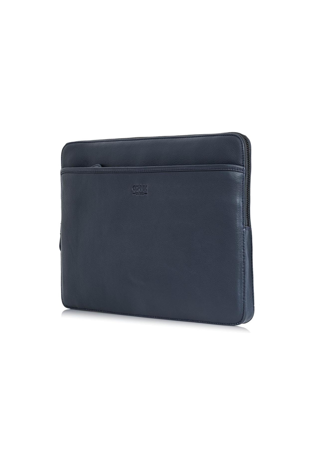 Navy blue men's laptop briefcase TORMS-0286D-69(W25)-02