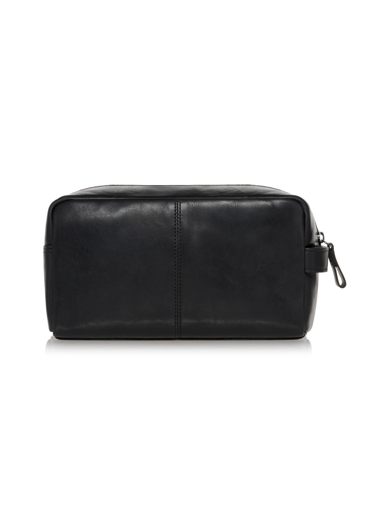 Black leather men's cosmetic bag TORMS-0106A-99(W23)-02