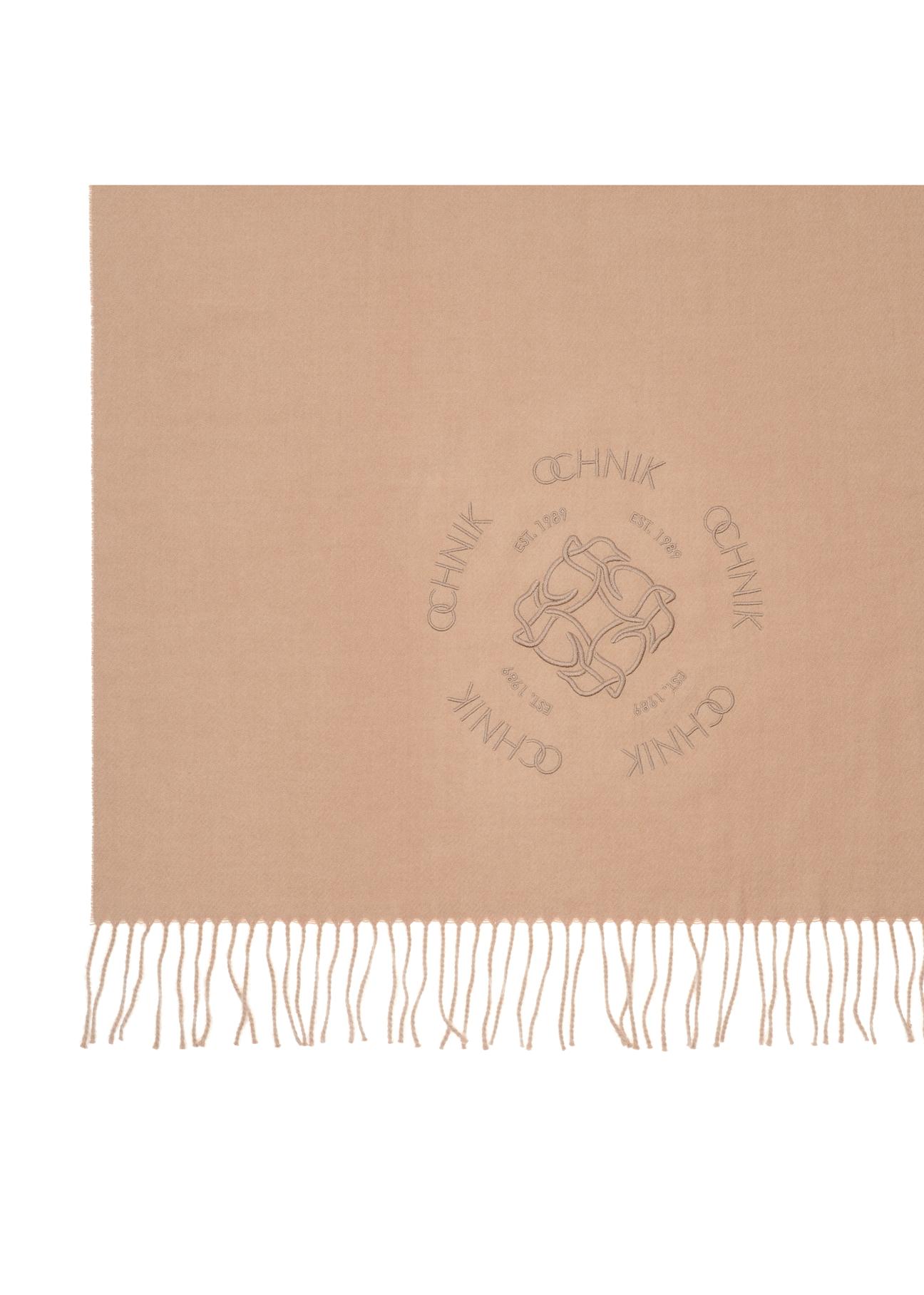 Beige women's scarf with OCHNIK logo SZADT-0146-82(Z24)-02