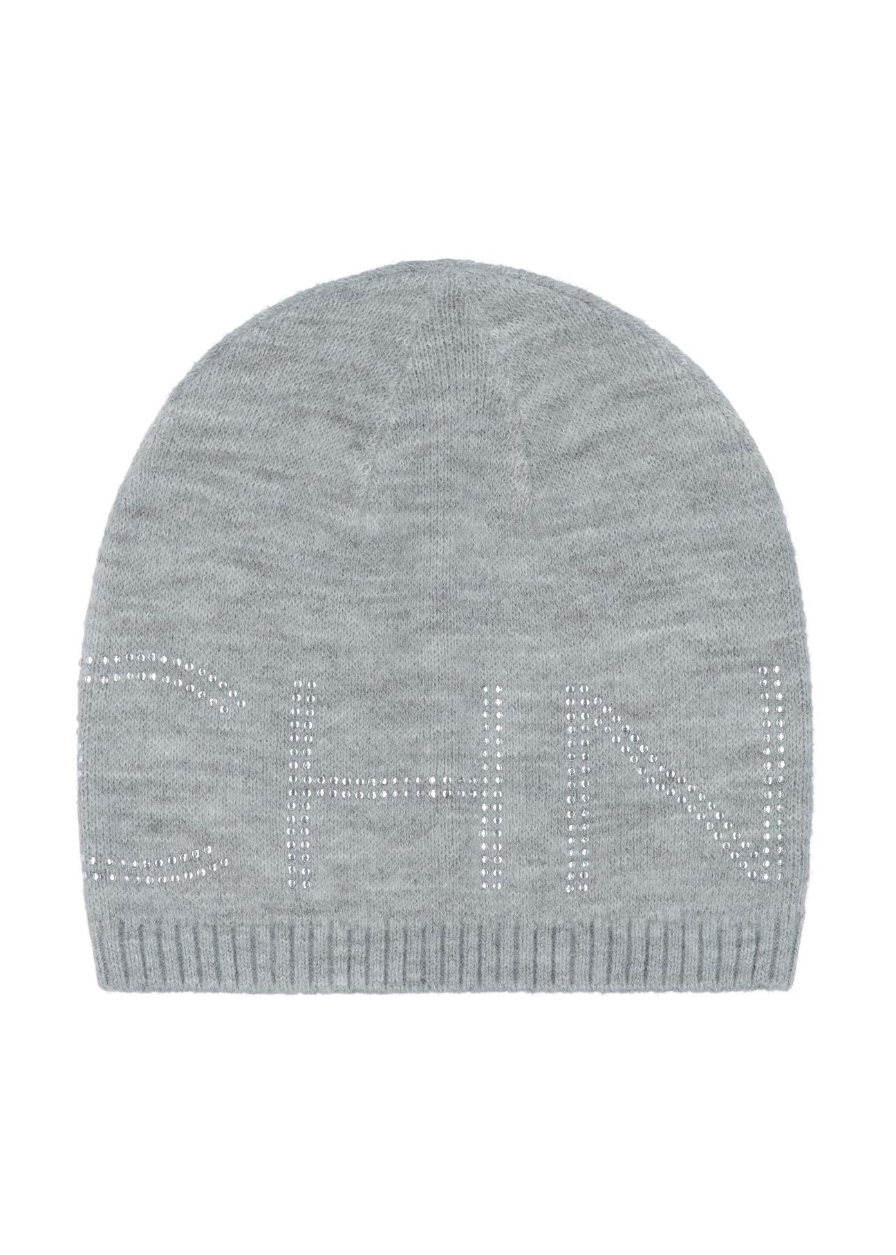 Grey women's cap with OCHNIK logo CZADT-0160-91(Z23)-03