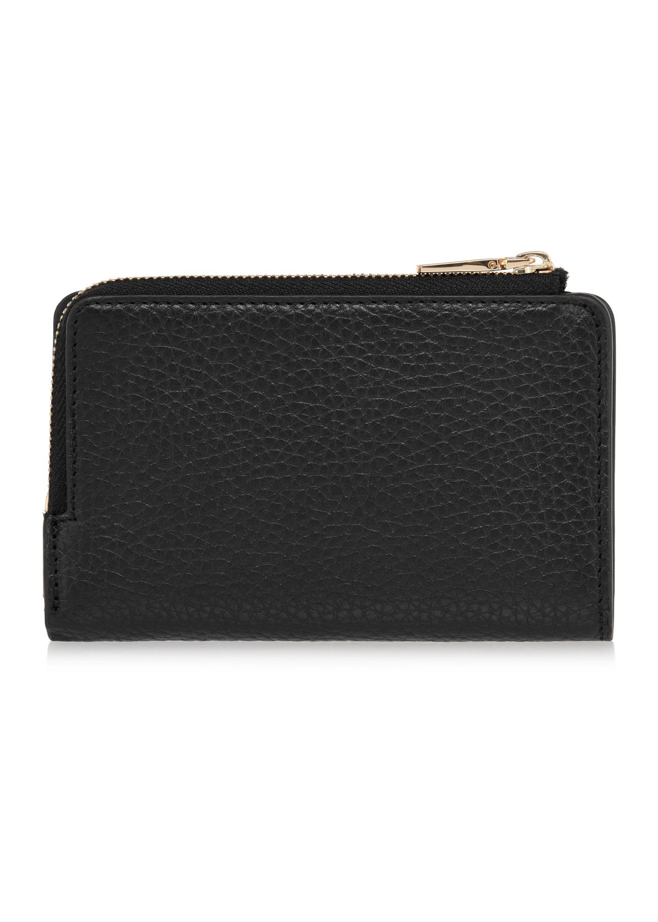 Women's black leather wallet PORES-0904-99(W24)-02