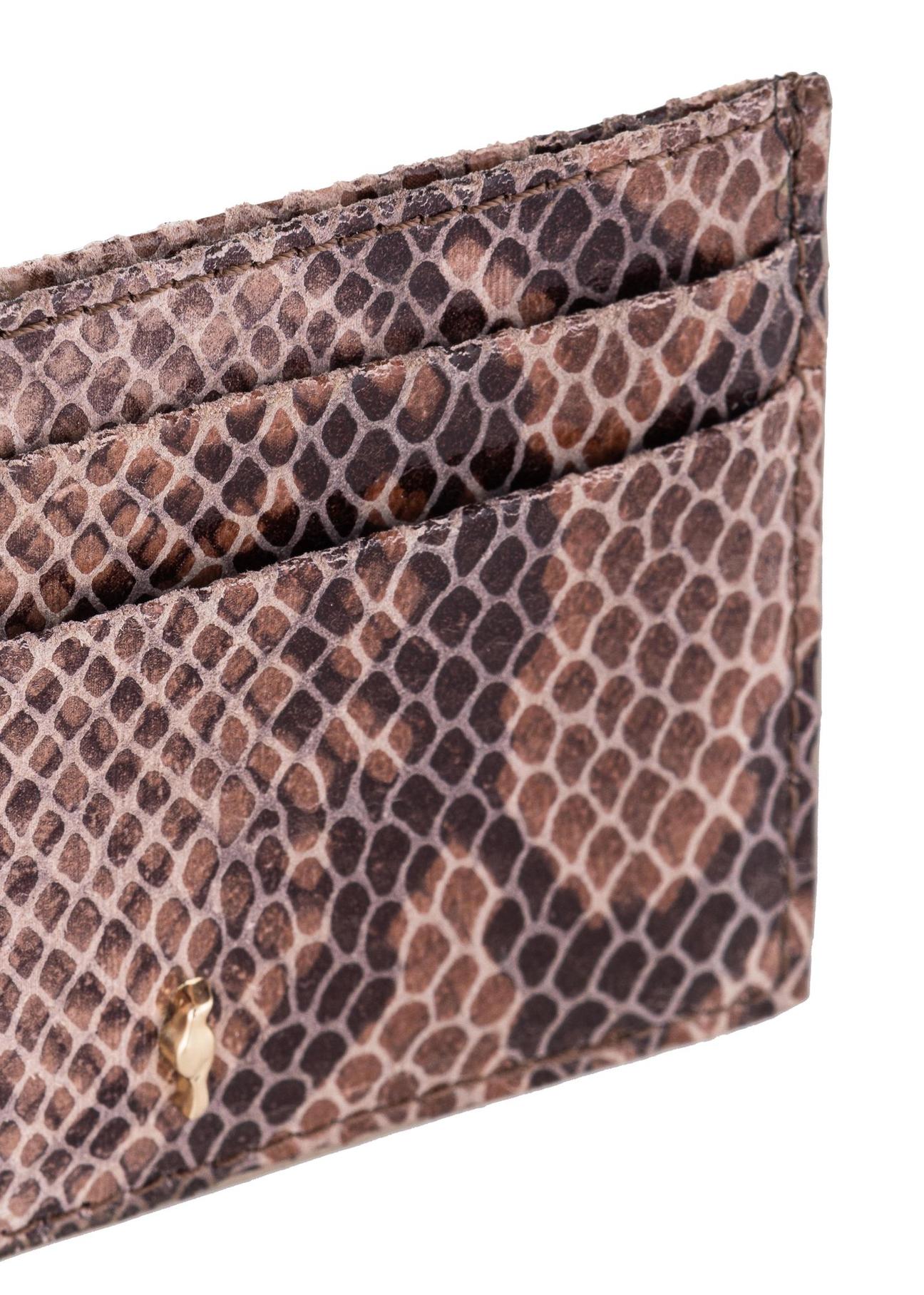 Snake skin pattern card case PORES-0835-31(W23)-04