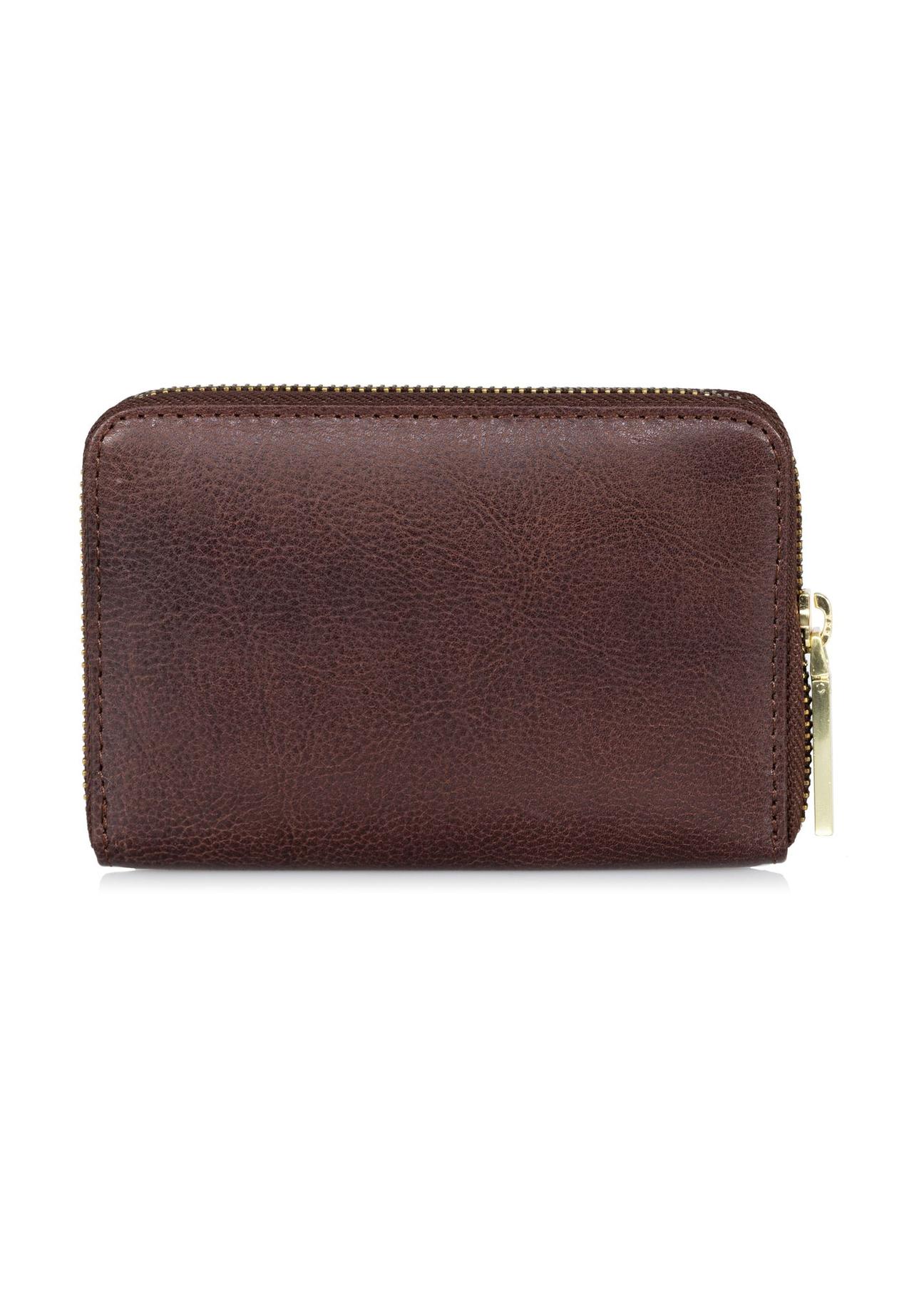 Women's brown leather wallet PORES-0812A-88(Z23)-03