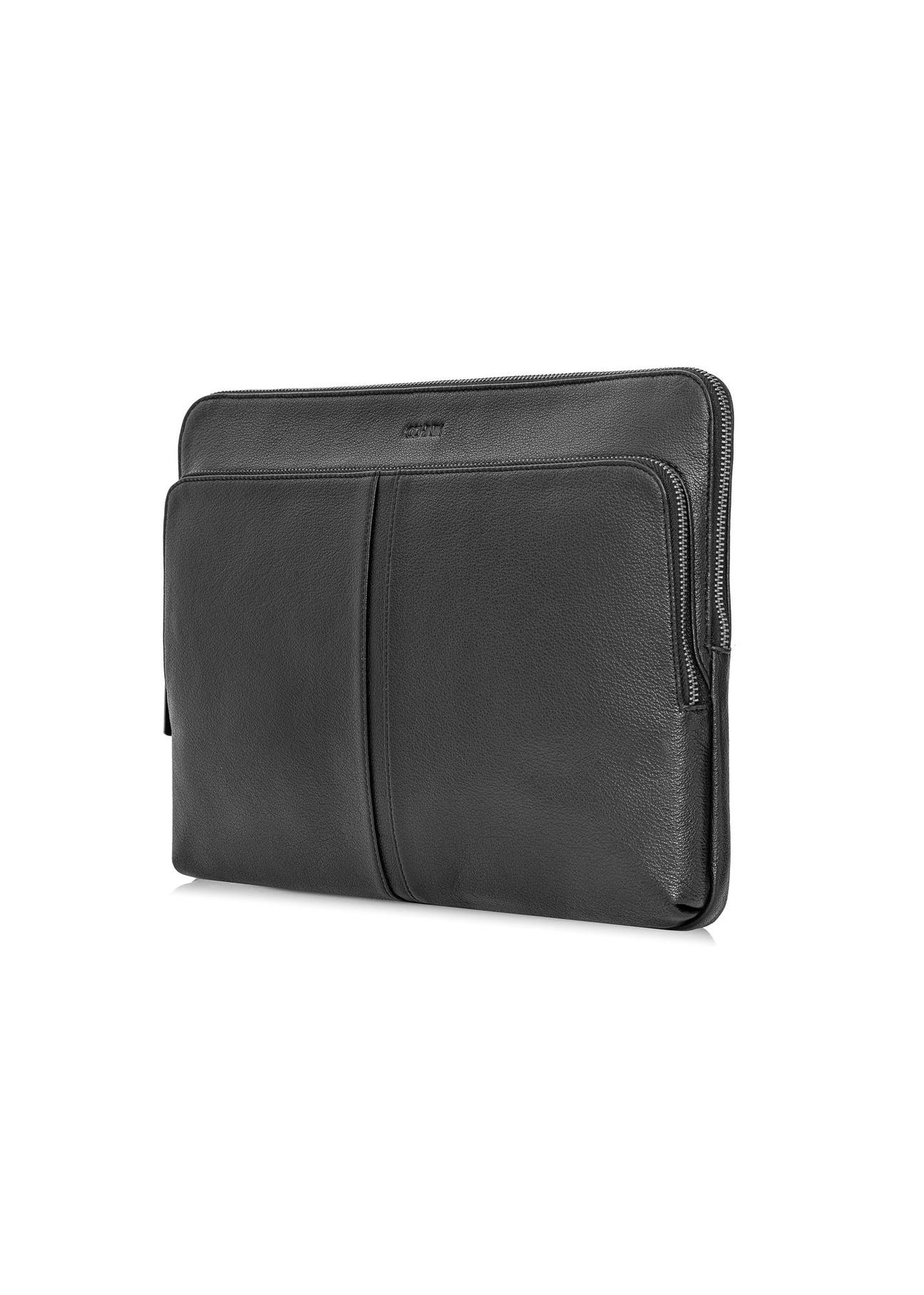 Black leather men's briefcase TORMS-0446-99(W25)-02