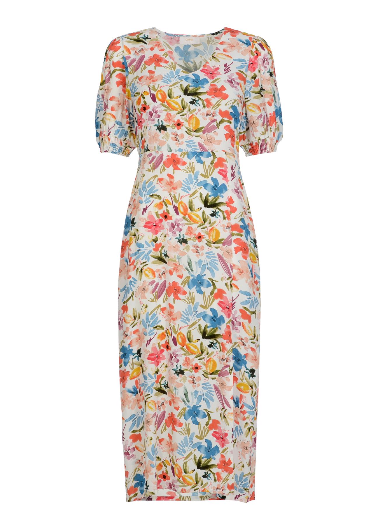 Long floral dress SUKDT-0153-15(W23)-03