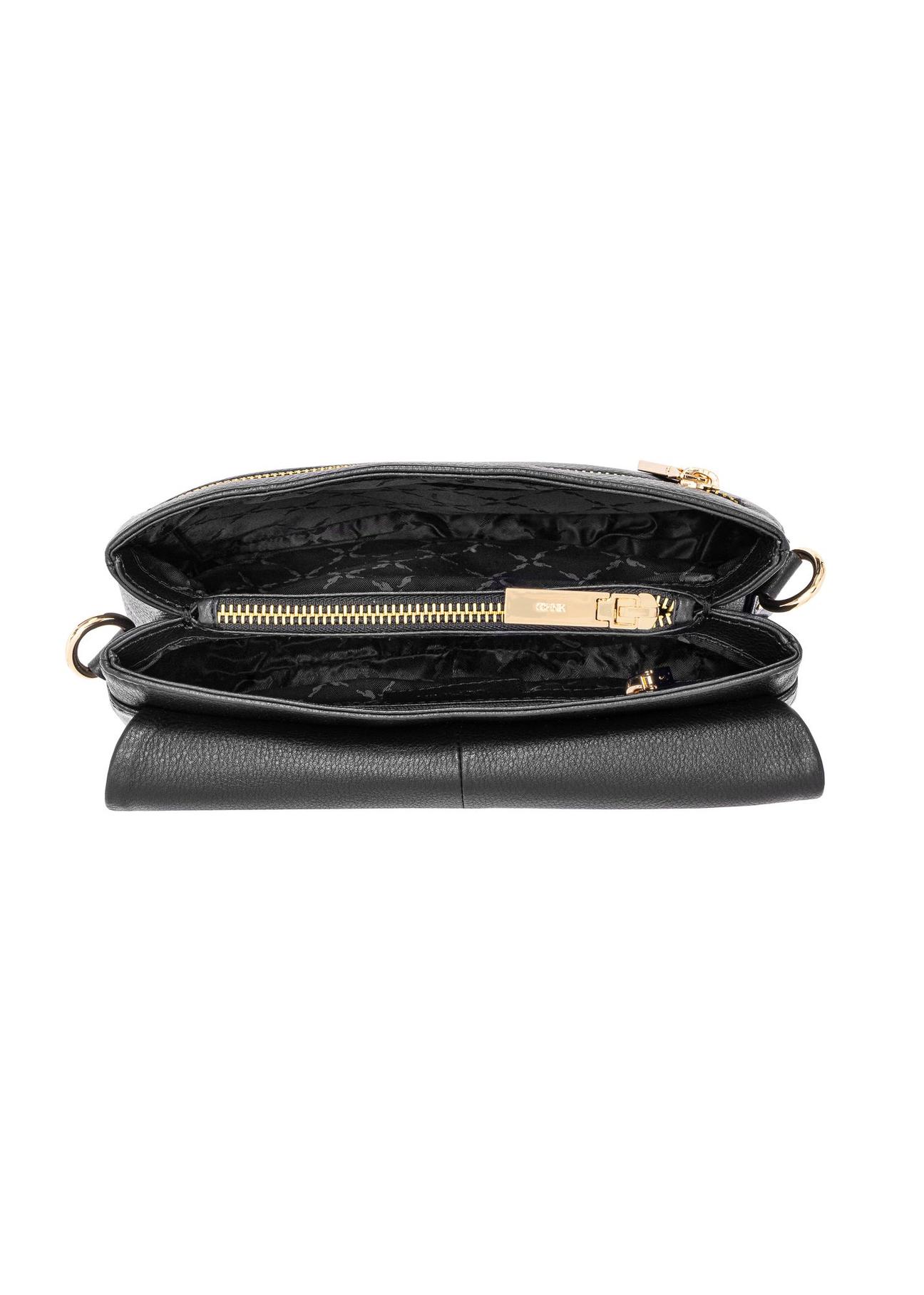 Black leather women's handbag TORES-0911D-99(W25)-06