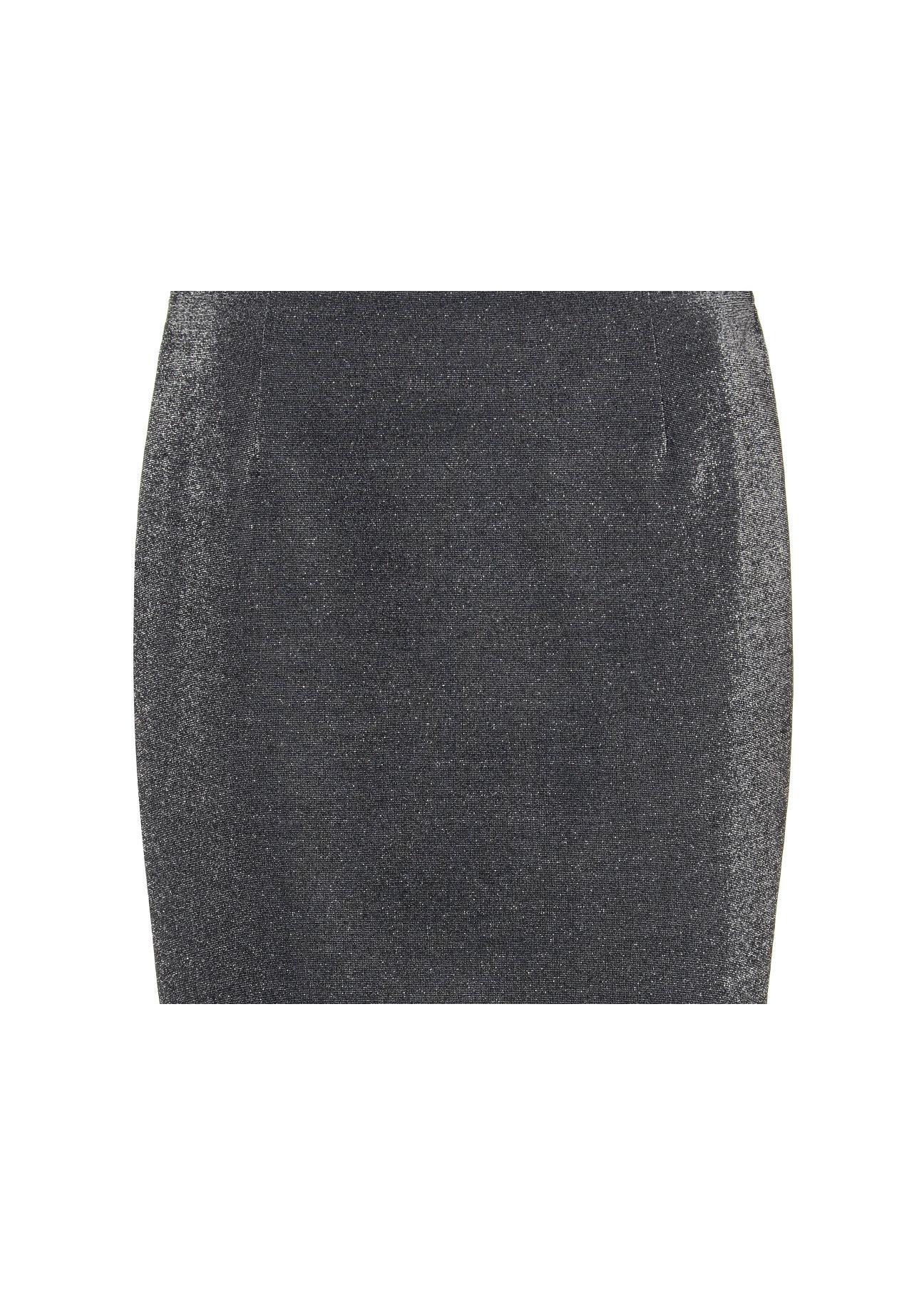 Metallic gray pencil skirt SPCDT-0021-96(Z18)-03