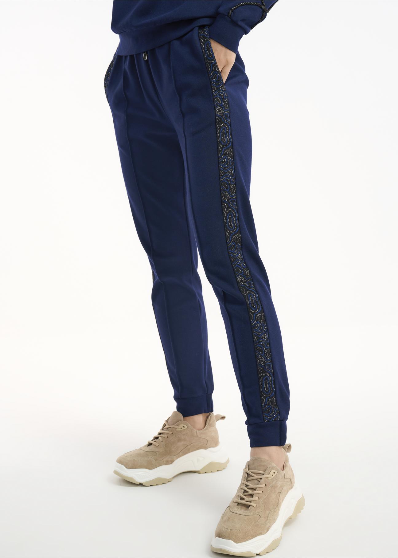 Women's sweatpants with stripes SPODT-0070-69(Z22)-01