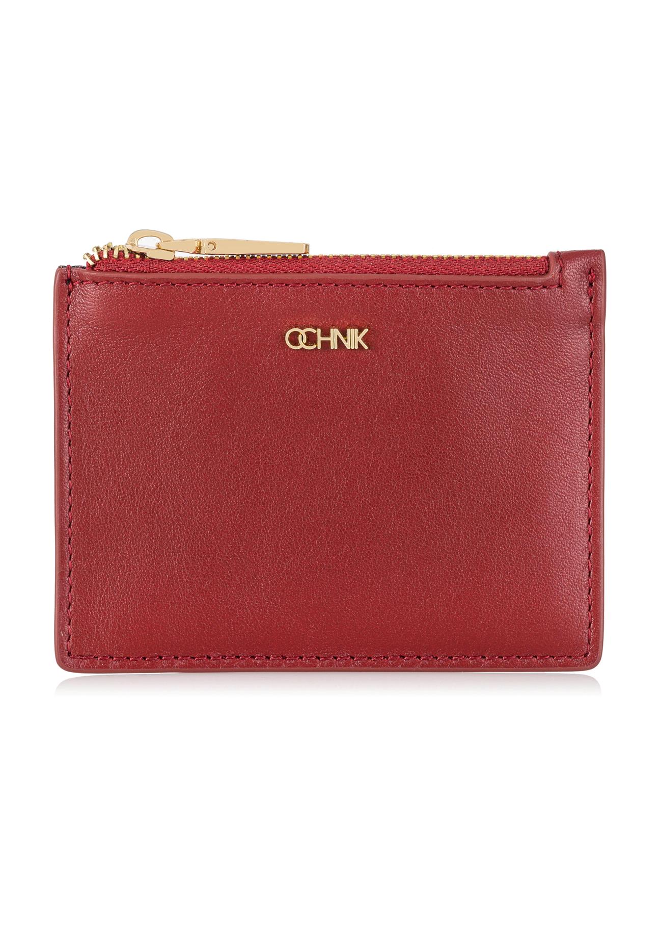 Women's small red leather wallet PORES-0865-40(Z23)-01