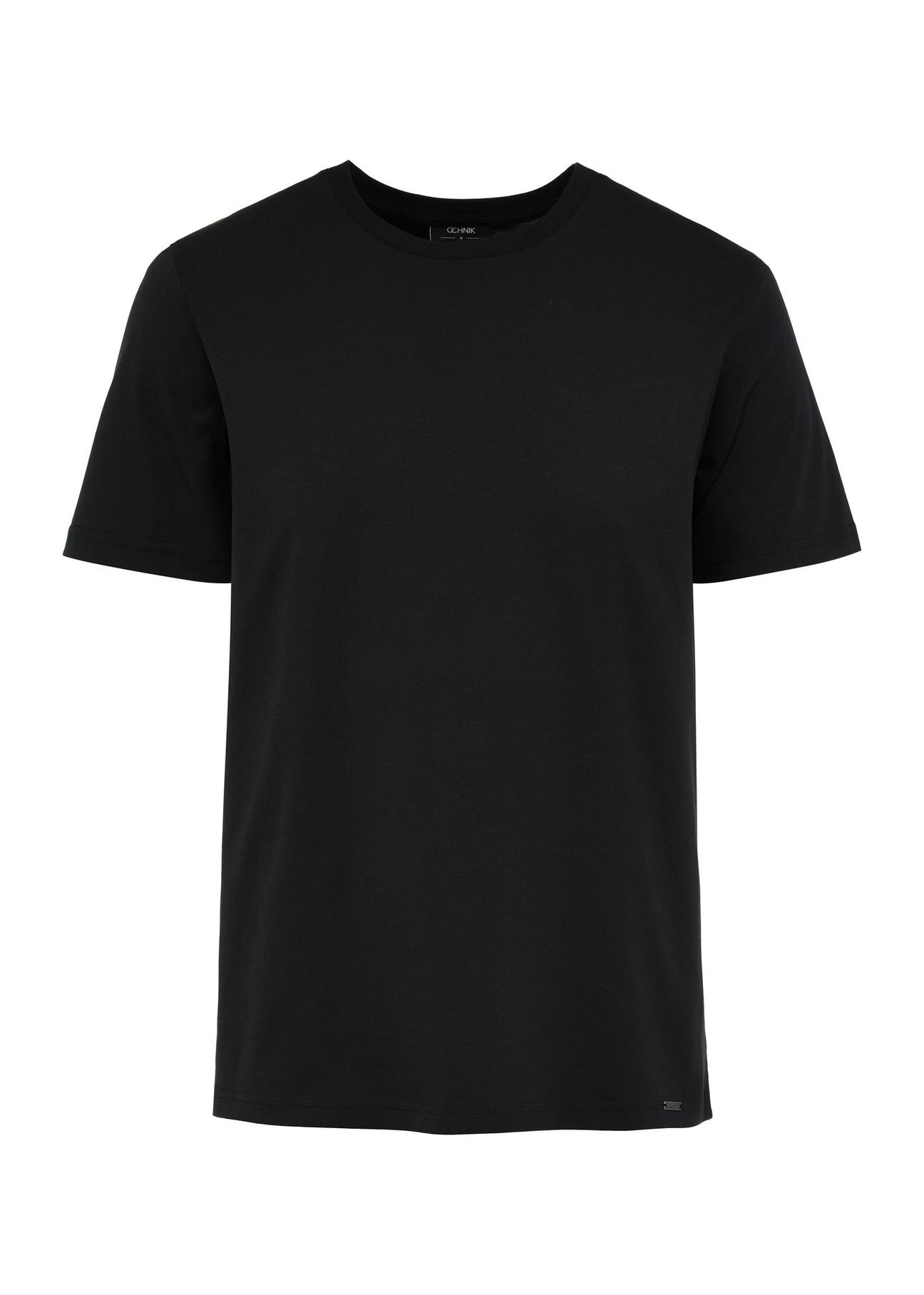 Black cotton men's t-shirt TSHMT-0108-99(Z24)-03