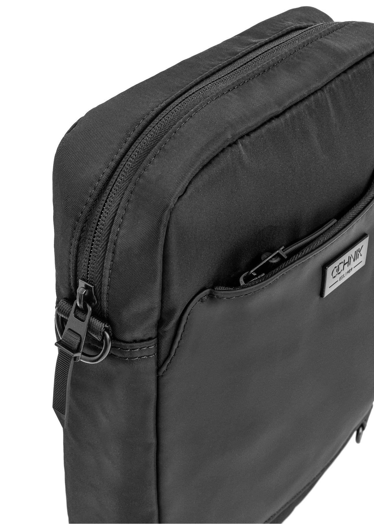 Large black men's messenger bag TORMN-0314A-99(Z24)-06