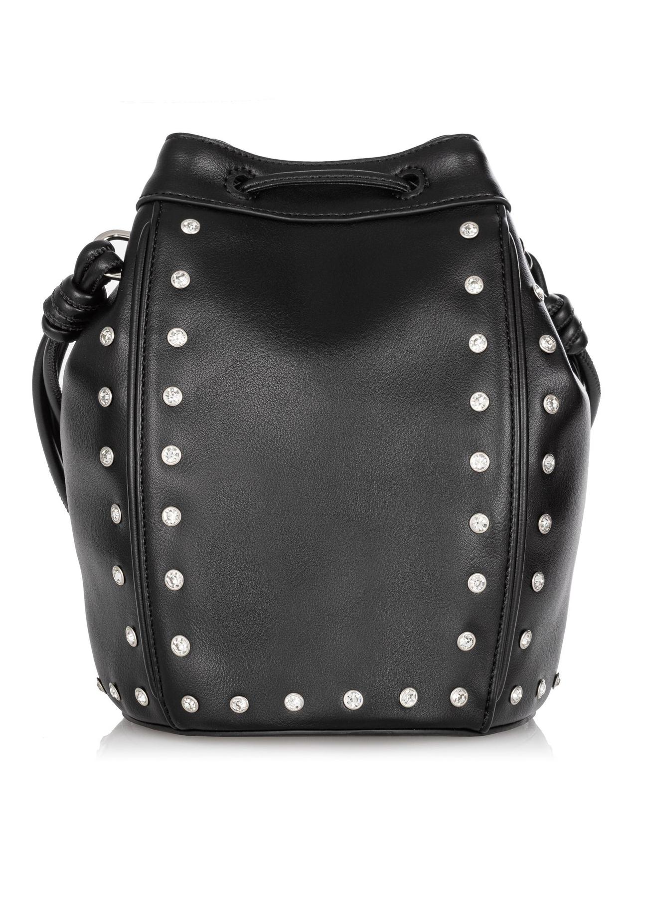 Black women's bag with rhinestones TOREC-0801-99(W23)-04