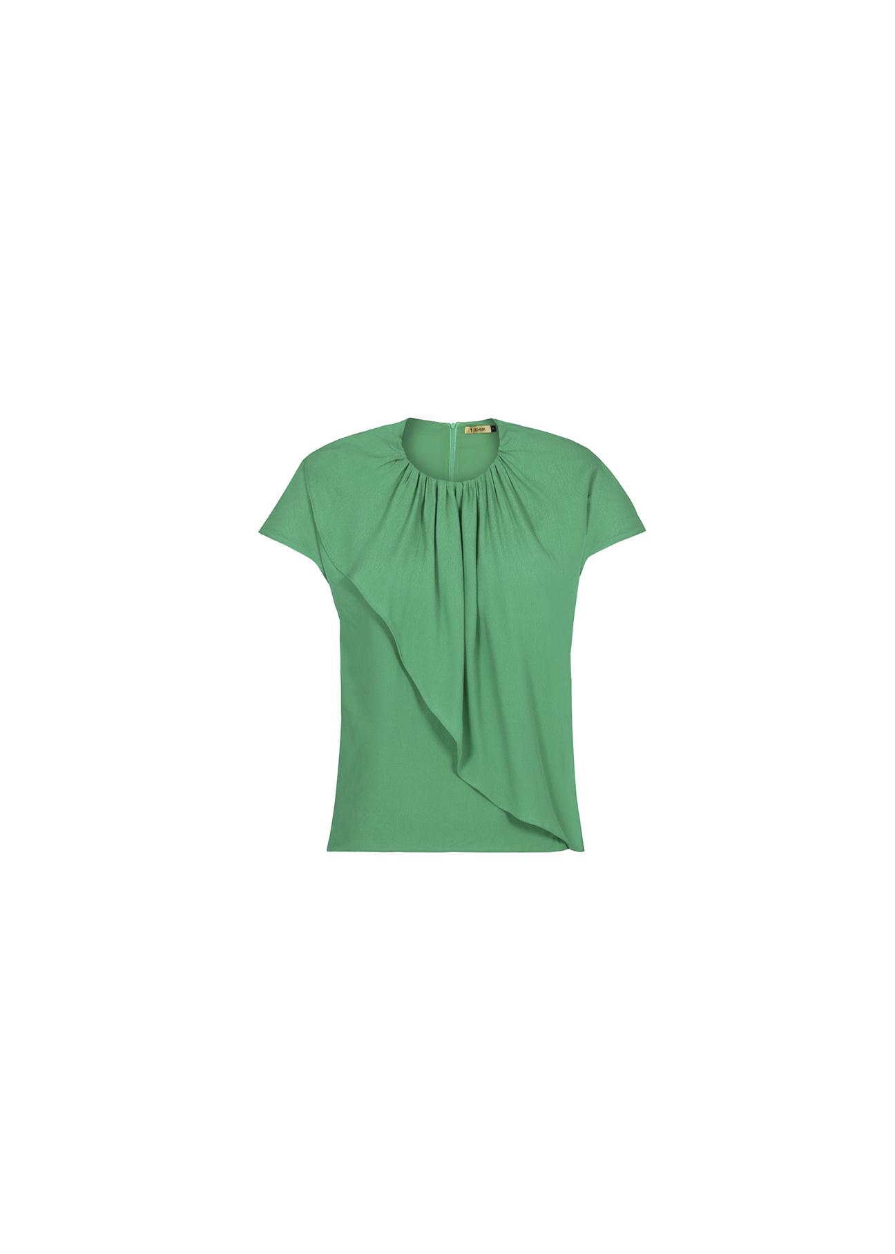 Women's green blouse BLUDT-0047-51(W19)-01