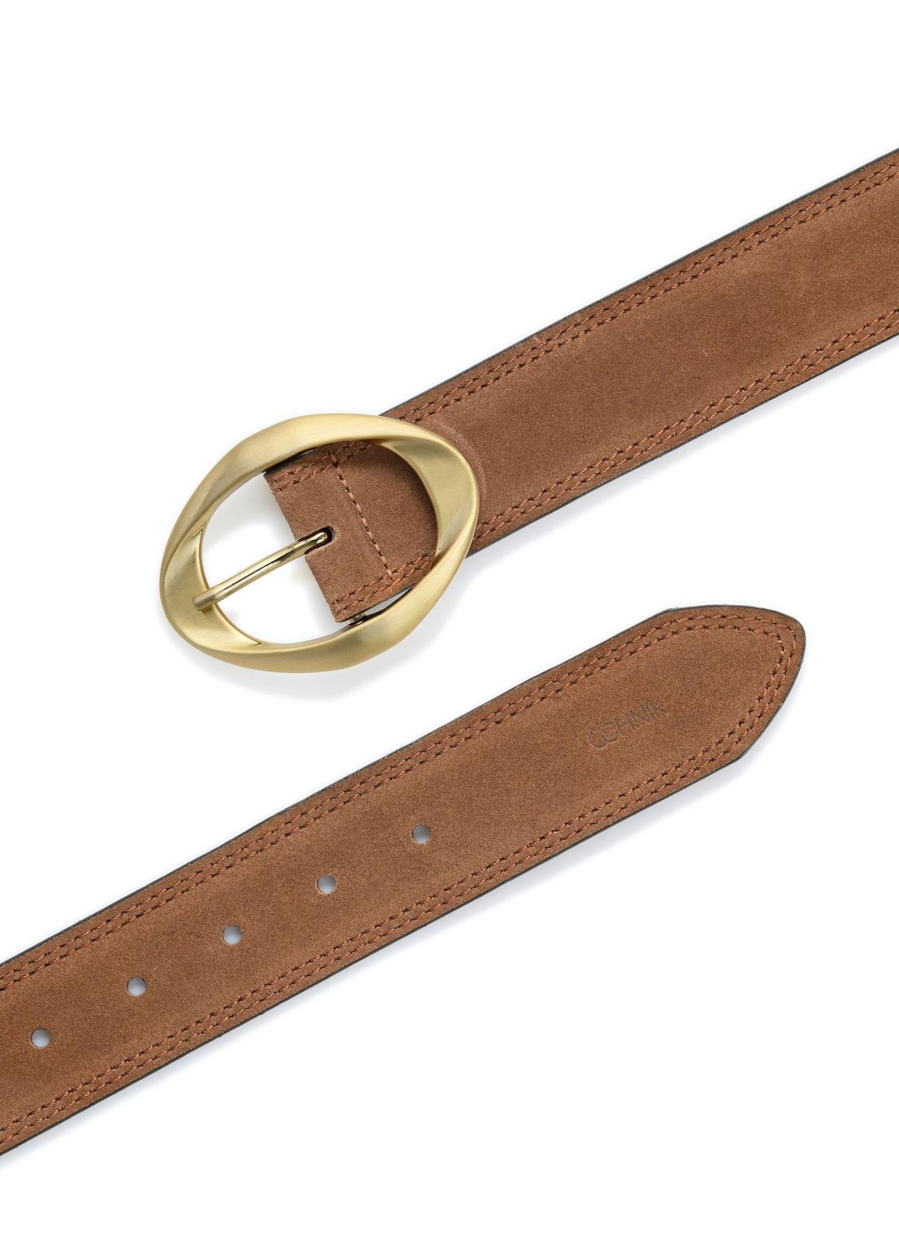 Brown Suede Women's Belt PASDS-0318-89(Z24)-04