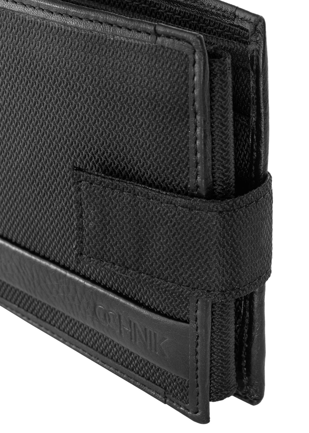 Black foldover clasp wallet for men PORMN-0016-99(Z23)-07