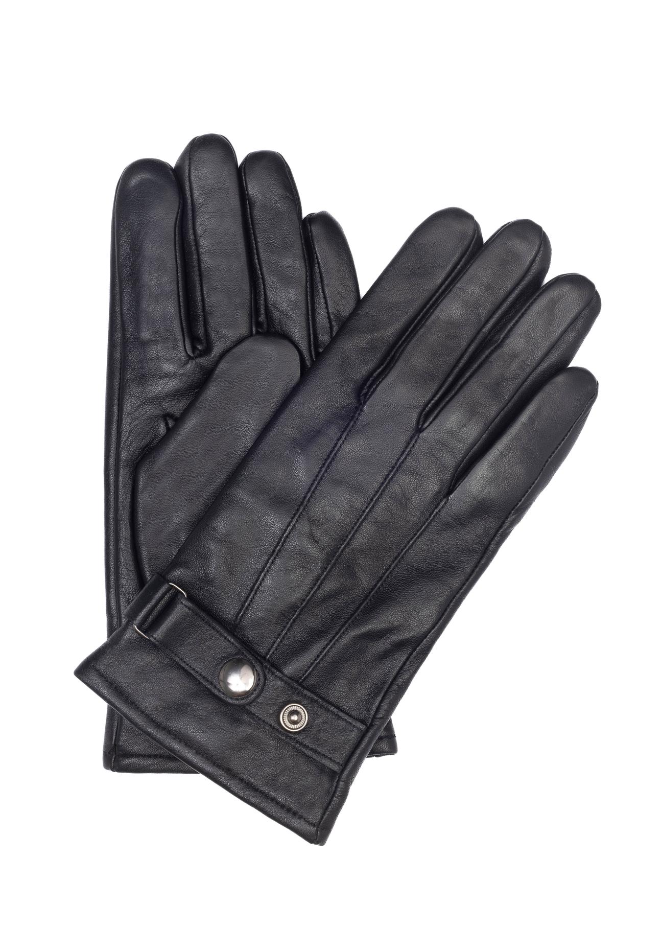 Men's adjustable leather gloves REKMS-0022-99(Z24)