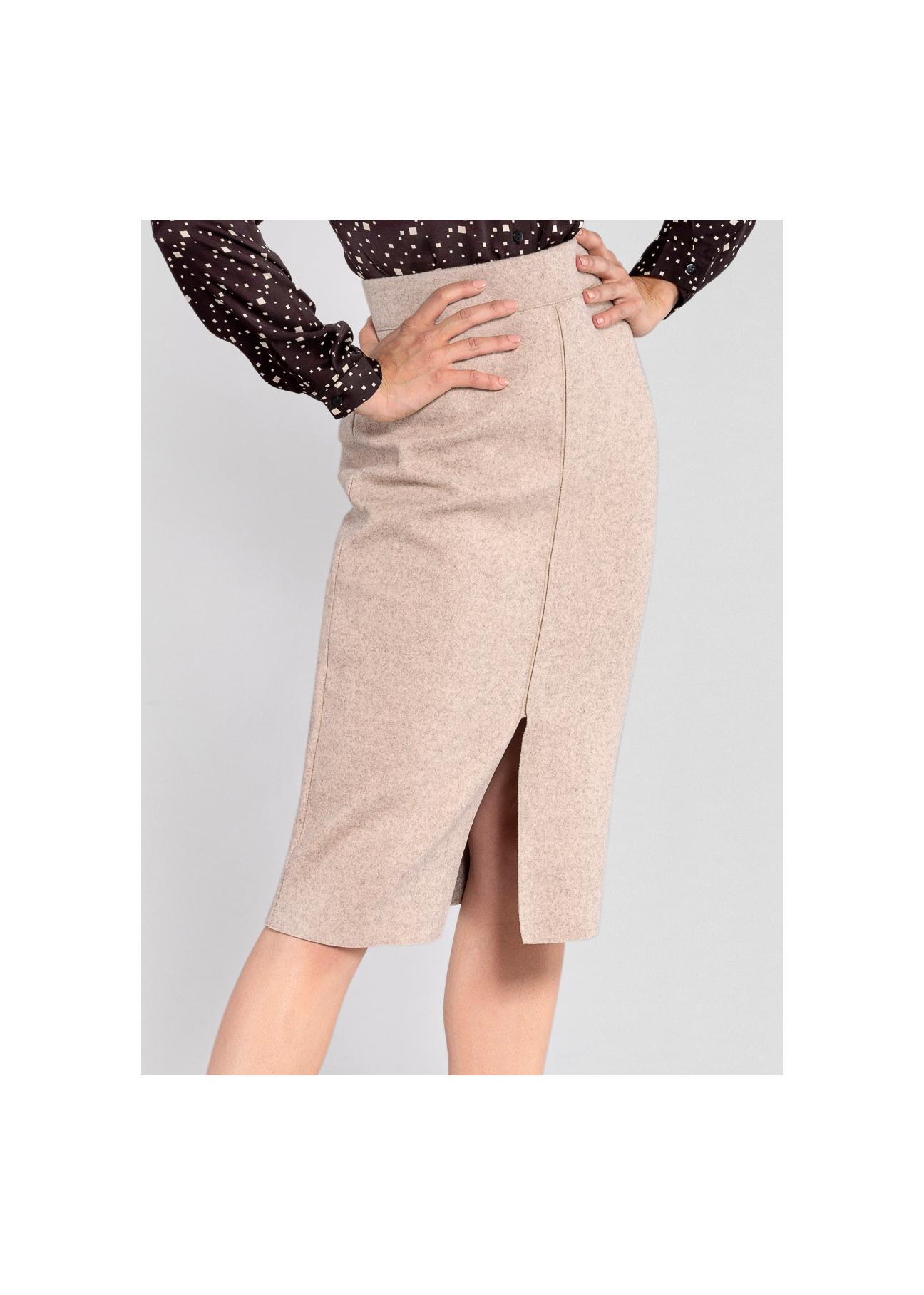 Beige pencil skirt SPCDT-0037-81(Z20)-01