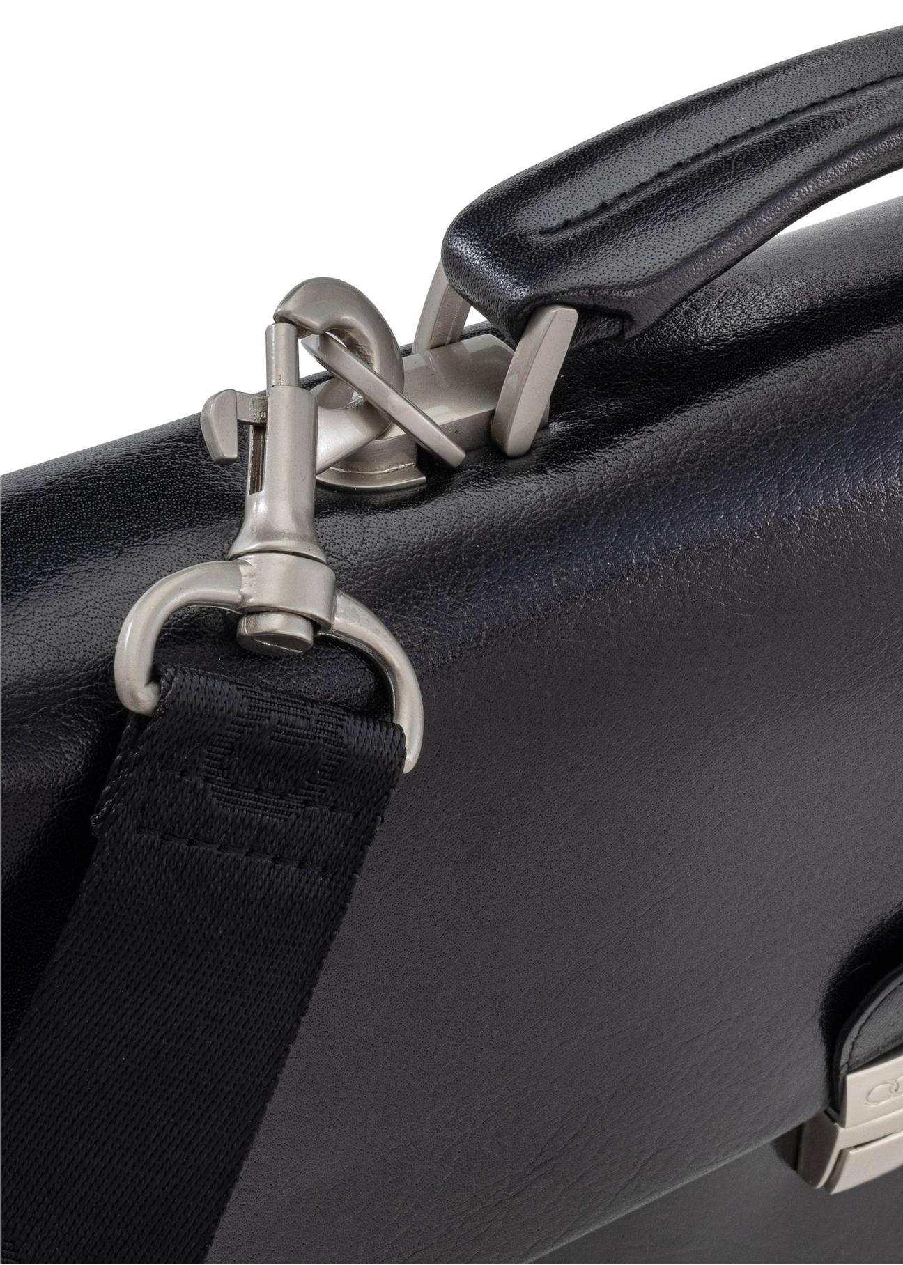 Black leather briefcase VB-200A-99(KS)-07