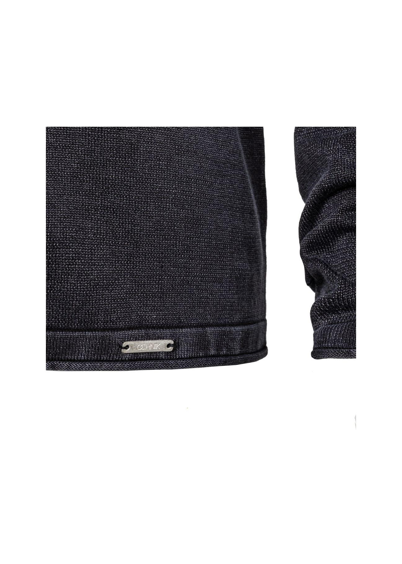 Men's graphite cotton sweater SWEMT-0100-91(W24)-02