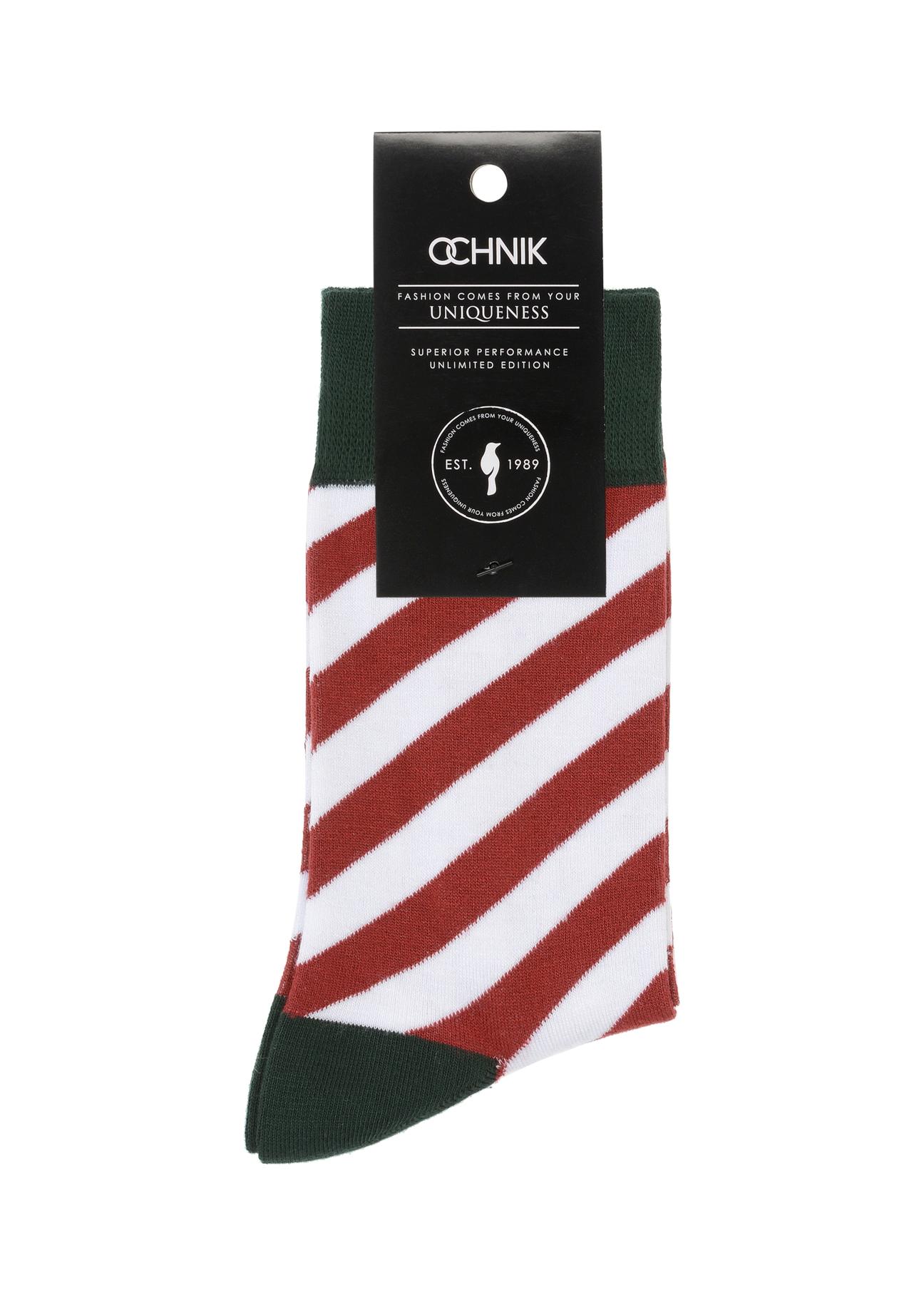 Christmas striped men's socks SKAMT-0169-15(Z24)-02