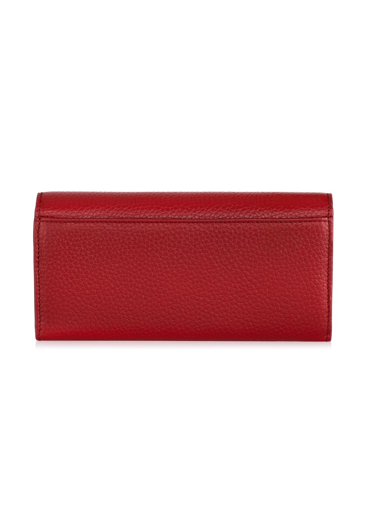 Large red leather wallet for women PORES-0893-40(Z23)-05