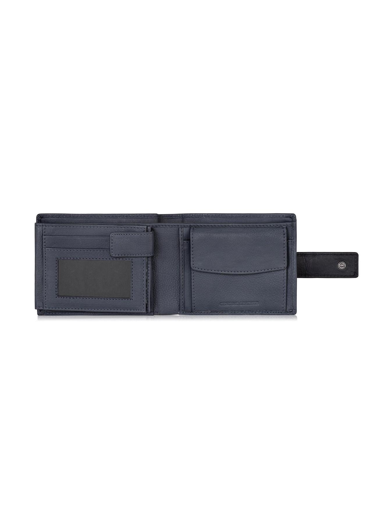 Small graphite leather men's wallet PORMS-0546-95(Z23)-04