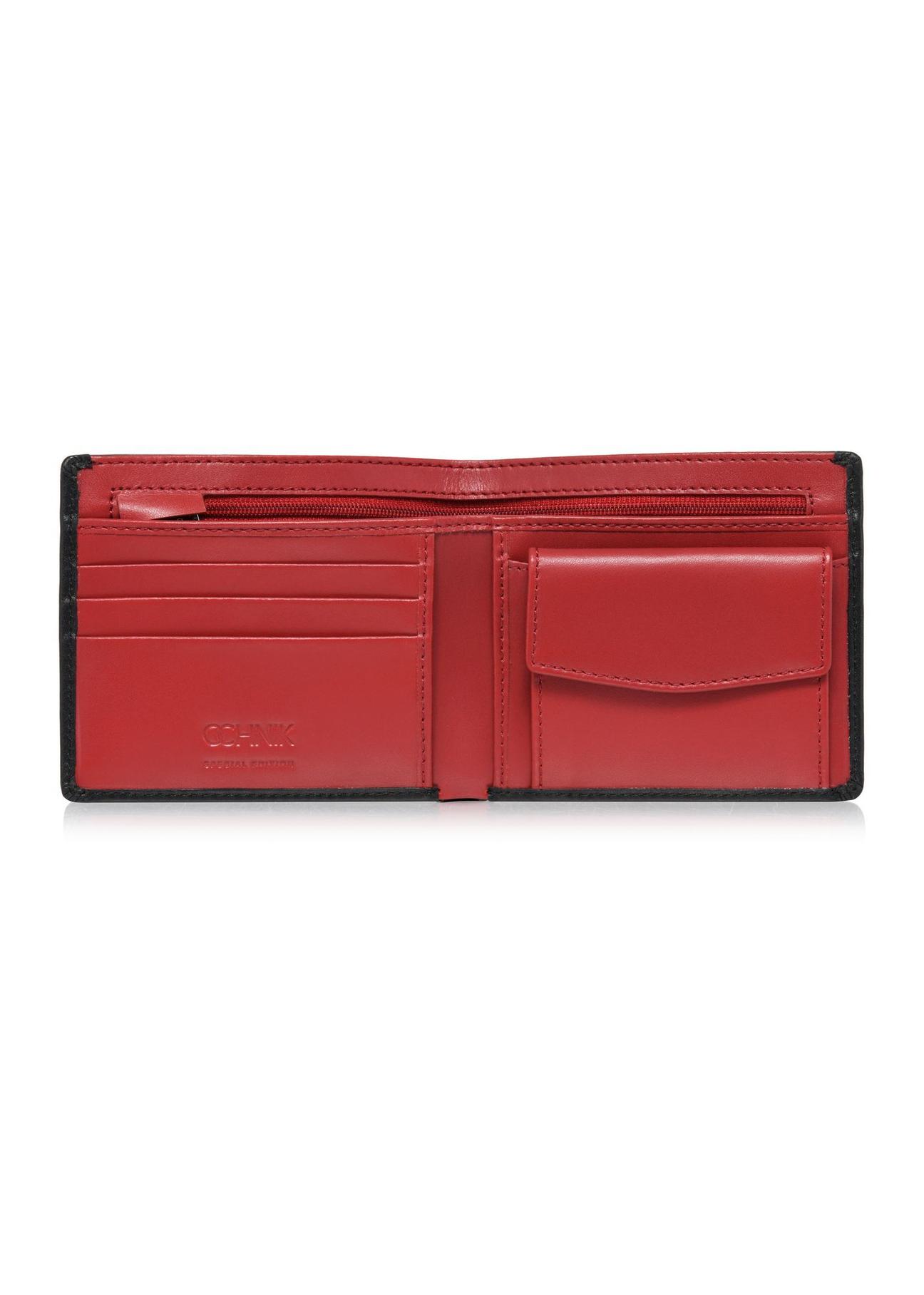 Black men's leather wallet PORMS-0628-98(Z24)-04