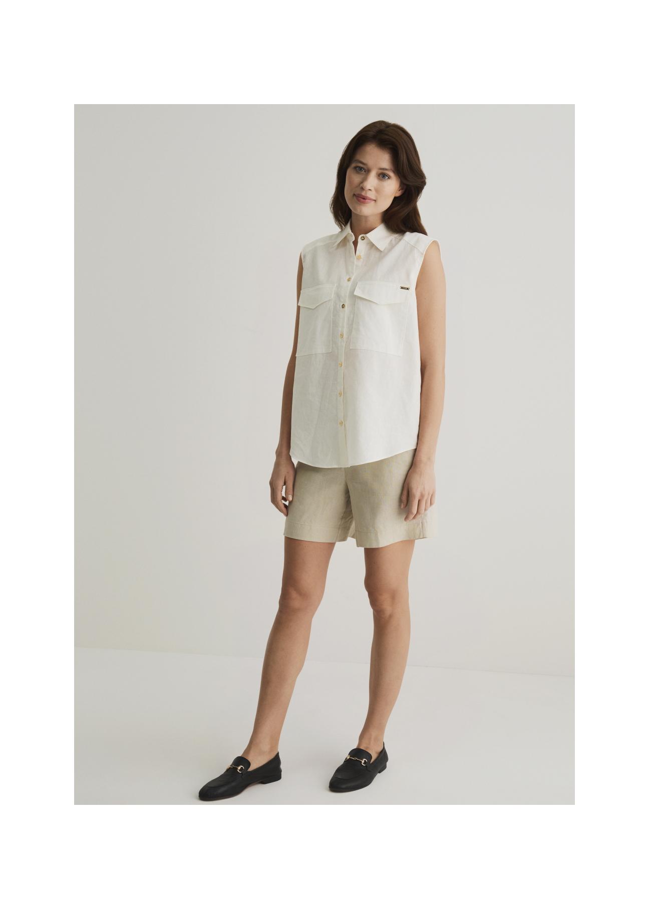 Women's sleeveless shirt BLUDT-0137-11(W22)-03