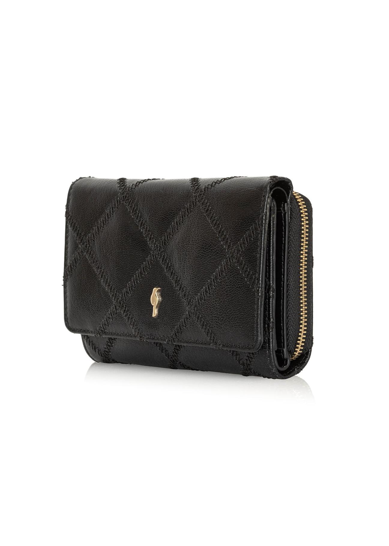 Black Quilted Leather Women's Wallet PORES-0939-99(Z24)-02