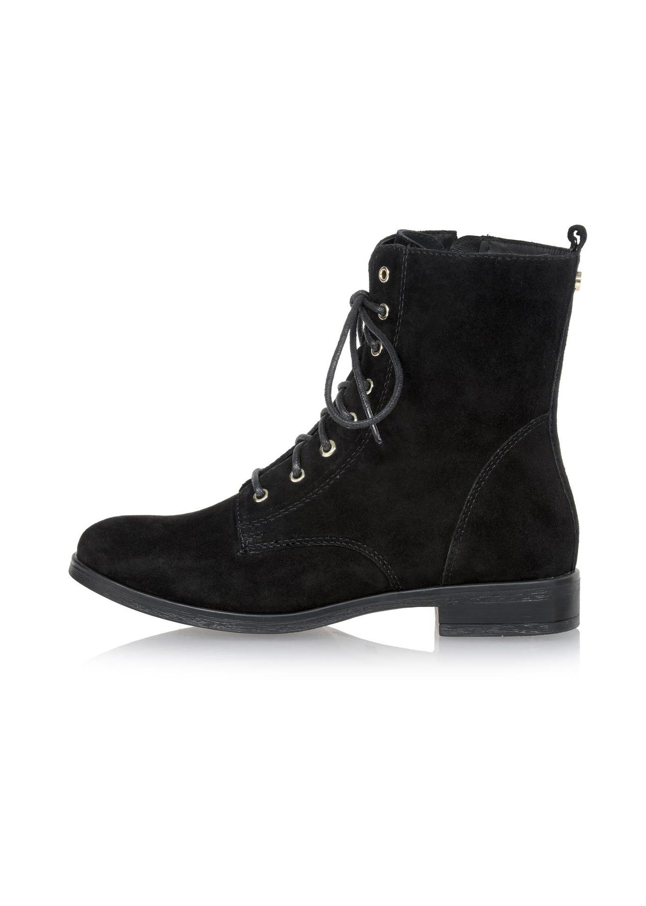 Women's suede black leather boots BUTYD-1008-98(Z24)