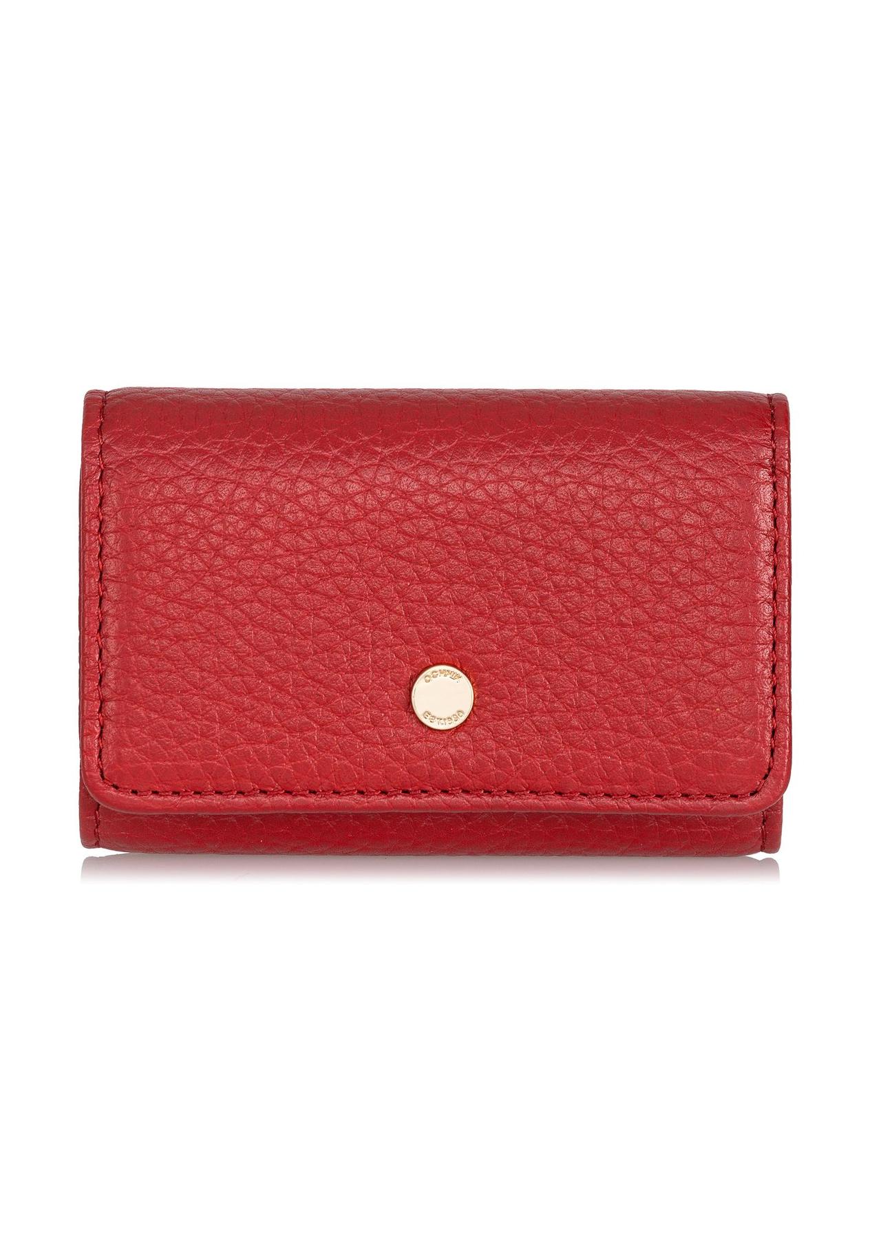 Women's red leather key case PORES-0894-40(Z23)-01