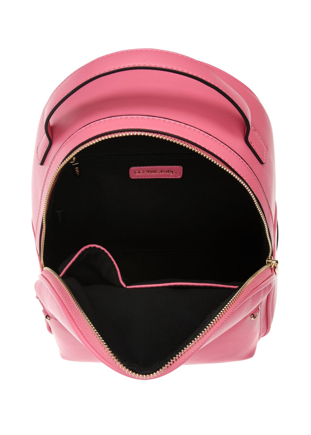 Pink imitation leather women's backpack TOREC-0920-31(W24)-04