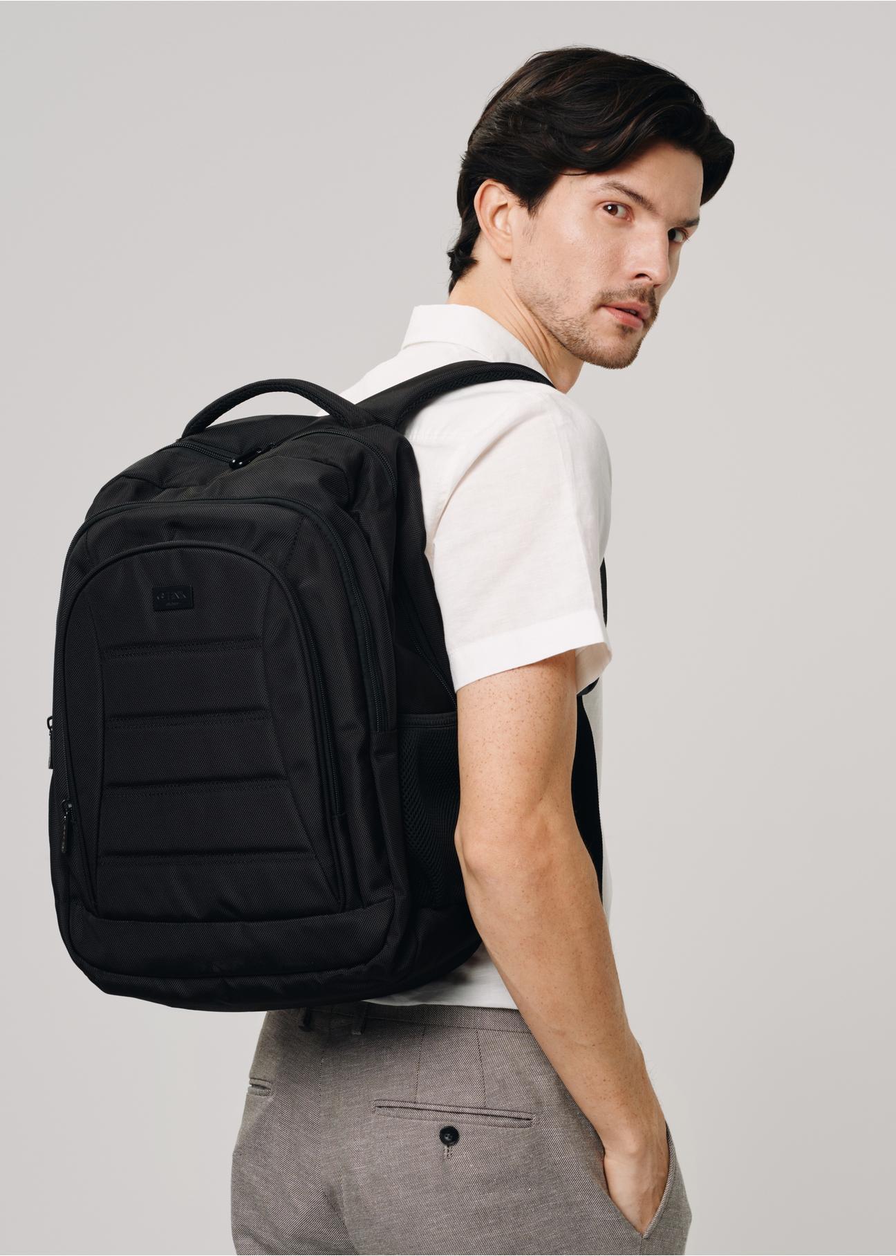 Large black men's backpack TORMN-0324-99(W24)-06