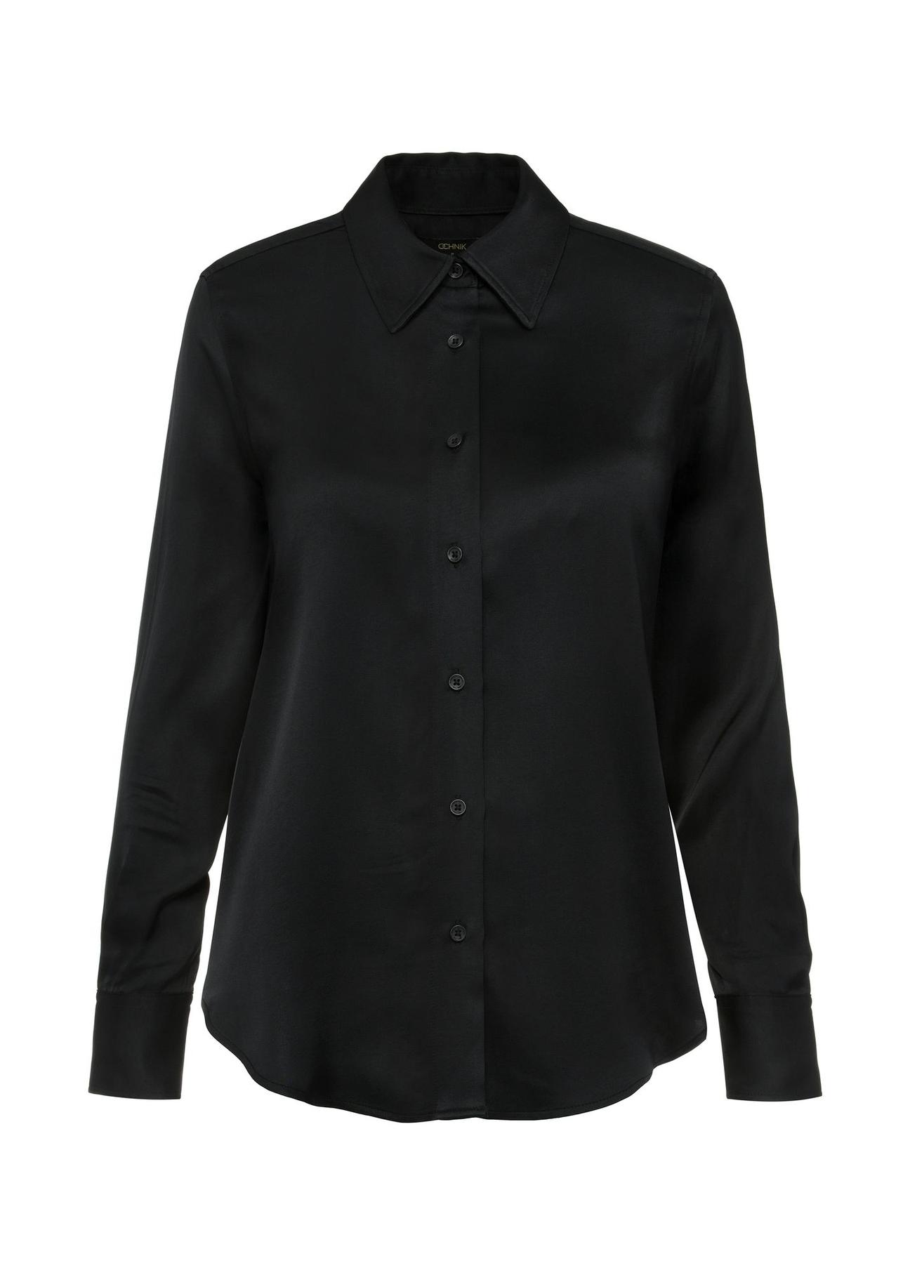 Airy black women's shirt KOSDT-0159-99(Z24)-04