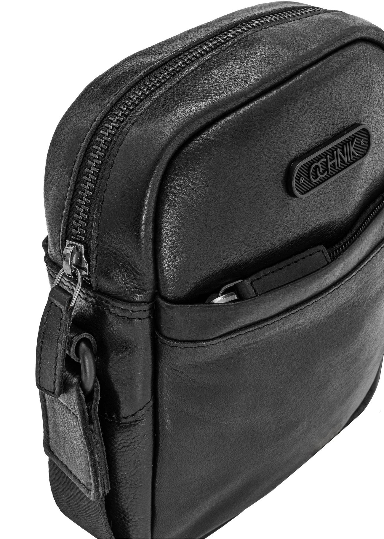 Black leather men's bag TORMS-0433-99(Z24)-06