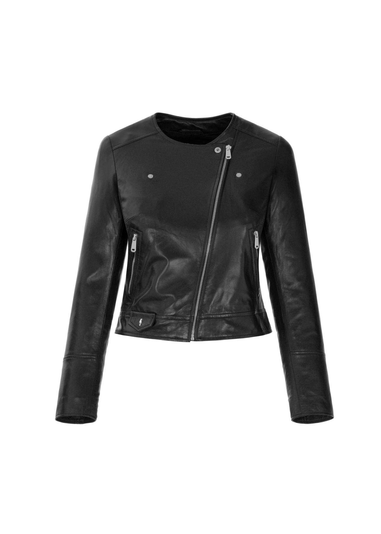 Women's black leather ramones KURDS-0273-1110(KS)-04