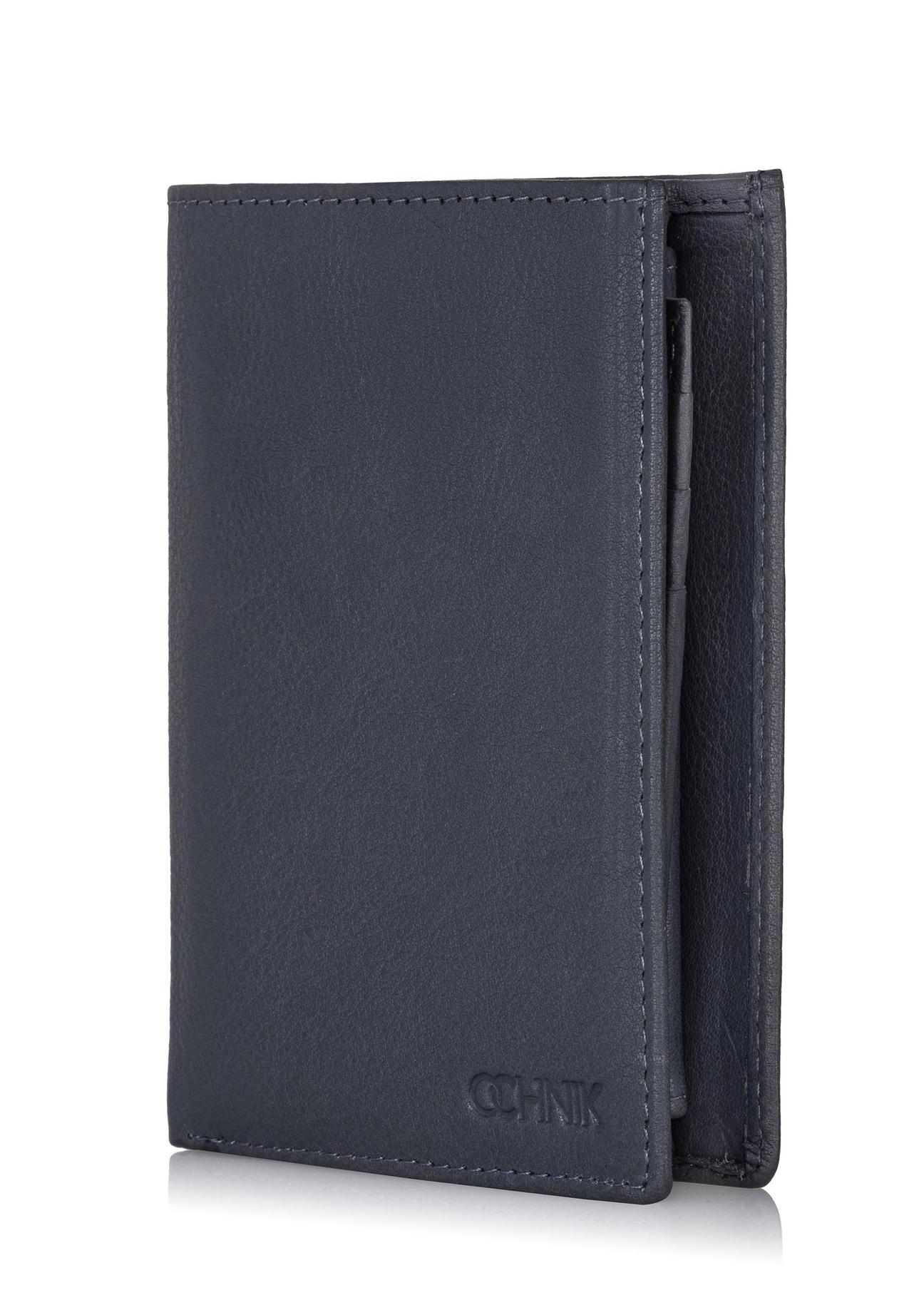 Men's graphite leather wallet PORMS-0545-95(Z23)-06