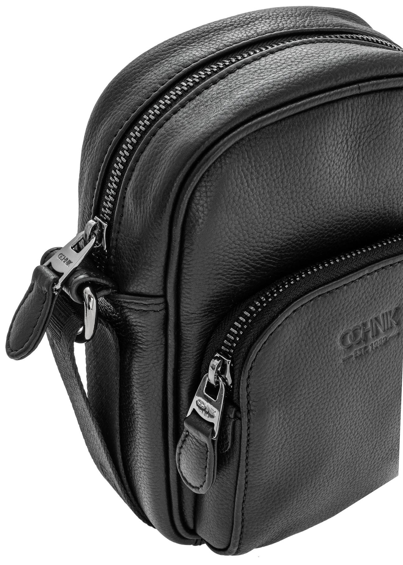 Men's black leather sachet TORMS-0017C-99(Z24)-07