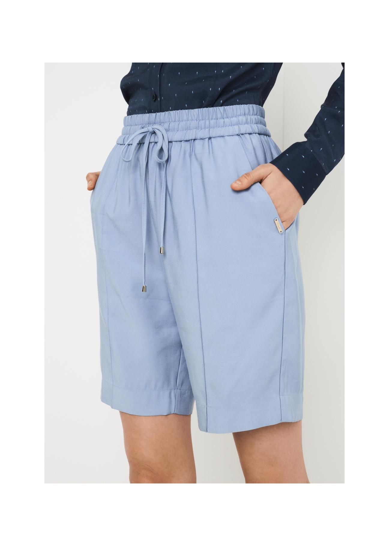 Light blue women's shorts SZODT-0003-62(W22)-01