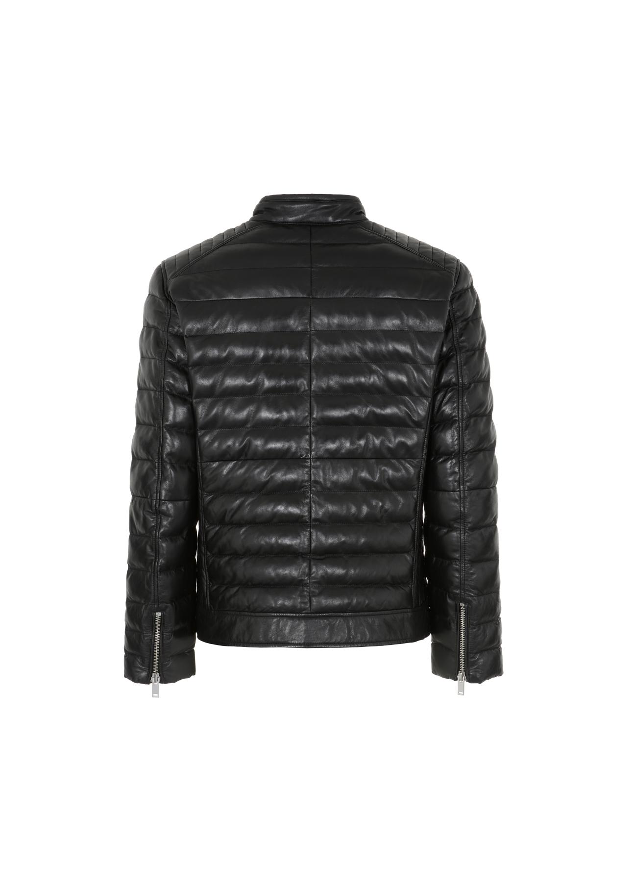 Men's quilted leather down jacket KURMS-0249-5480(Z24)-05