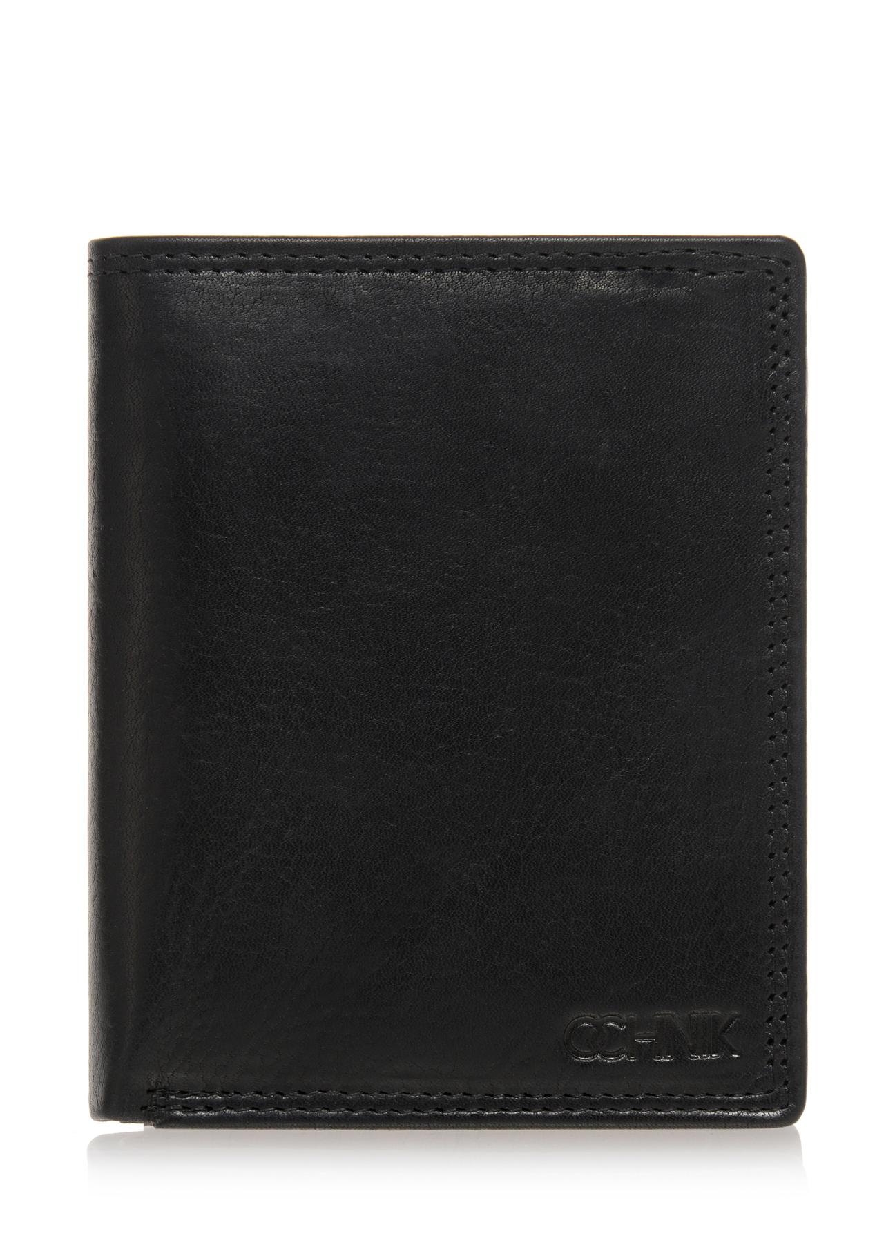 Black leather men's wallet PORMS-0464A-99(W23)-01