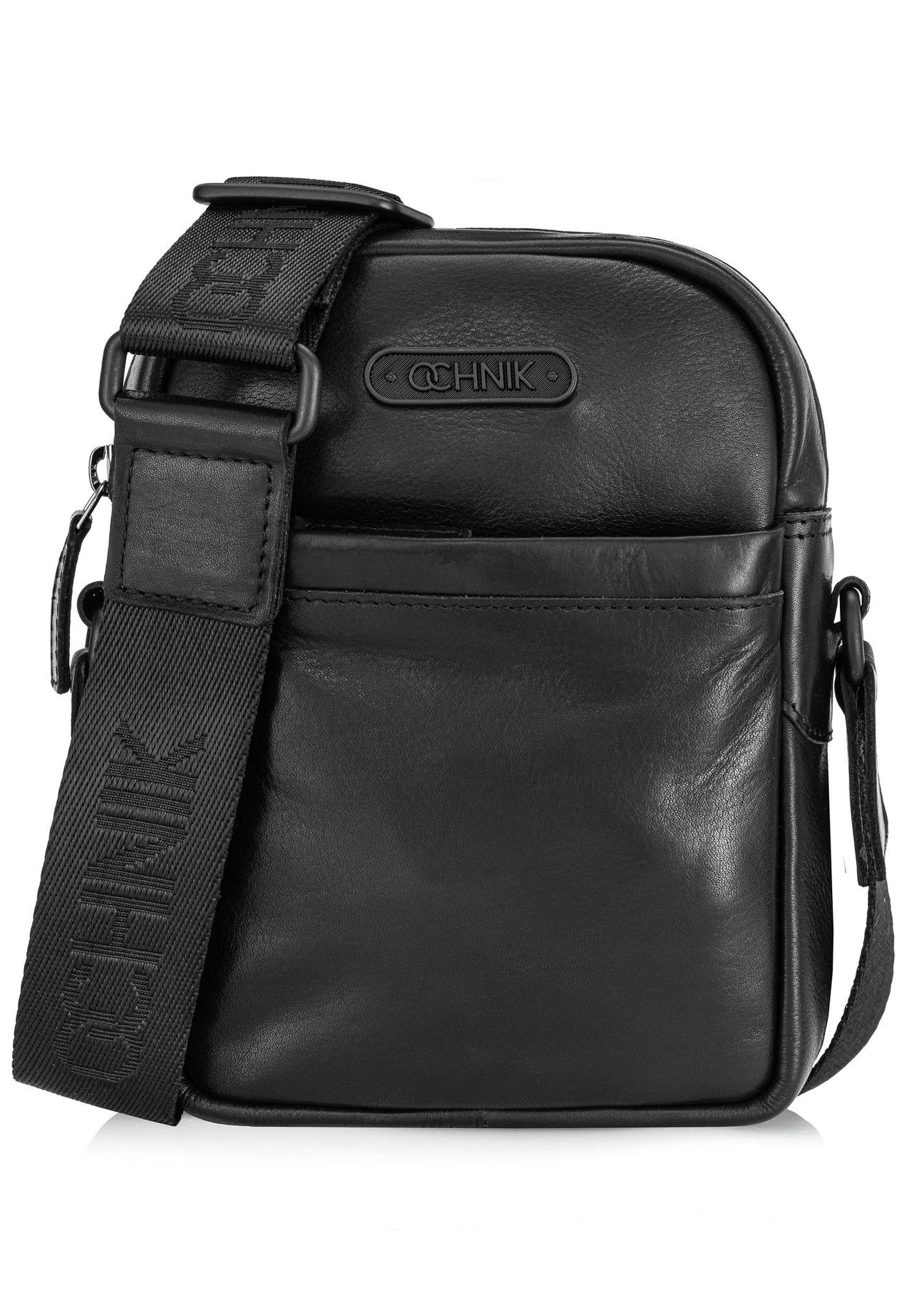 Black leather men's bag TORMS-0433-99(Z24)-01