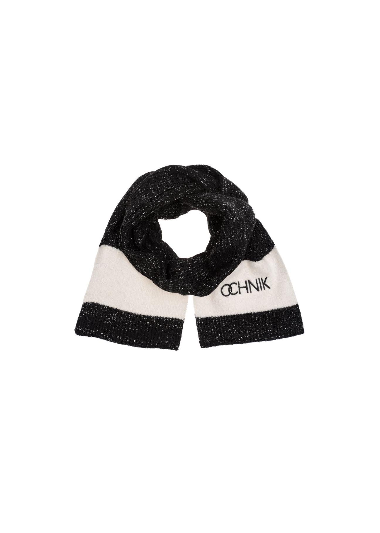 Black women's scarf with OCHNIK logo SZADT-0125A-99(Z24)-03