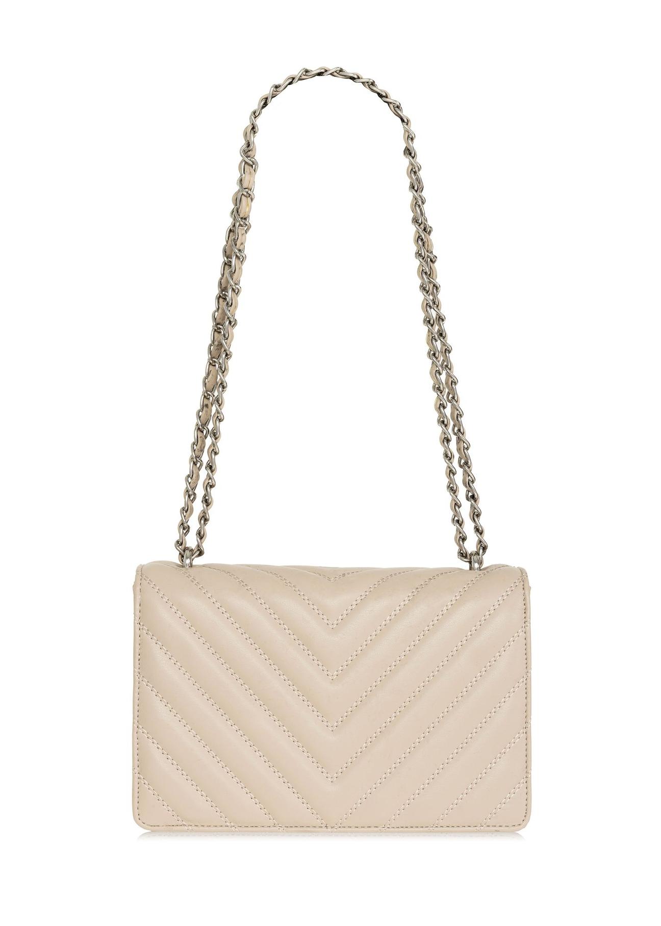 Beige quilted women's handbag TOREC-0528C-80(W25)