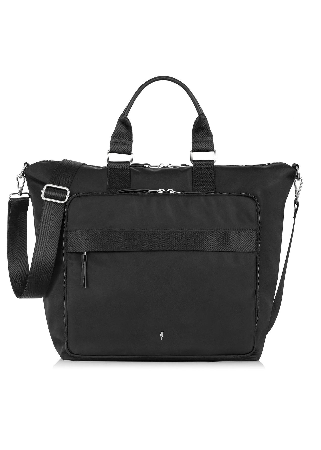 Large black unpadded women's bag TOREN-0274-99(W24)-01