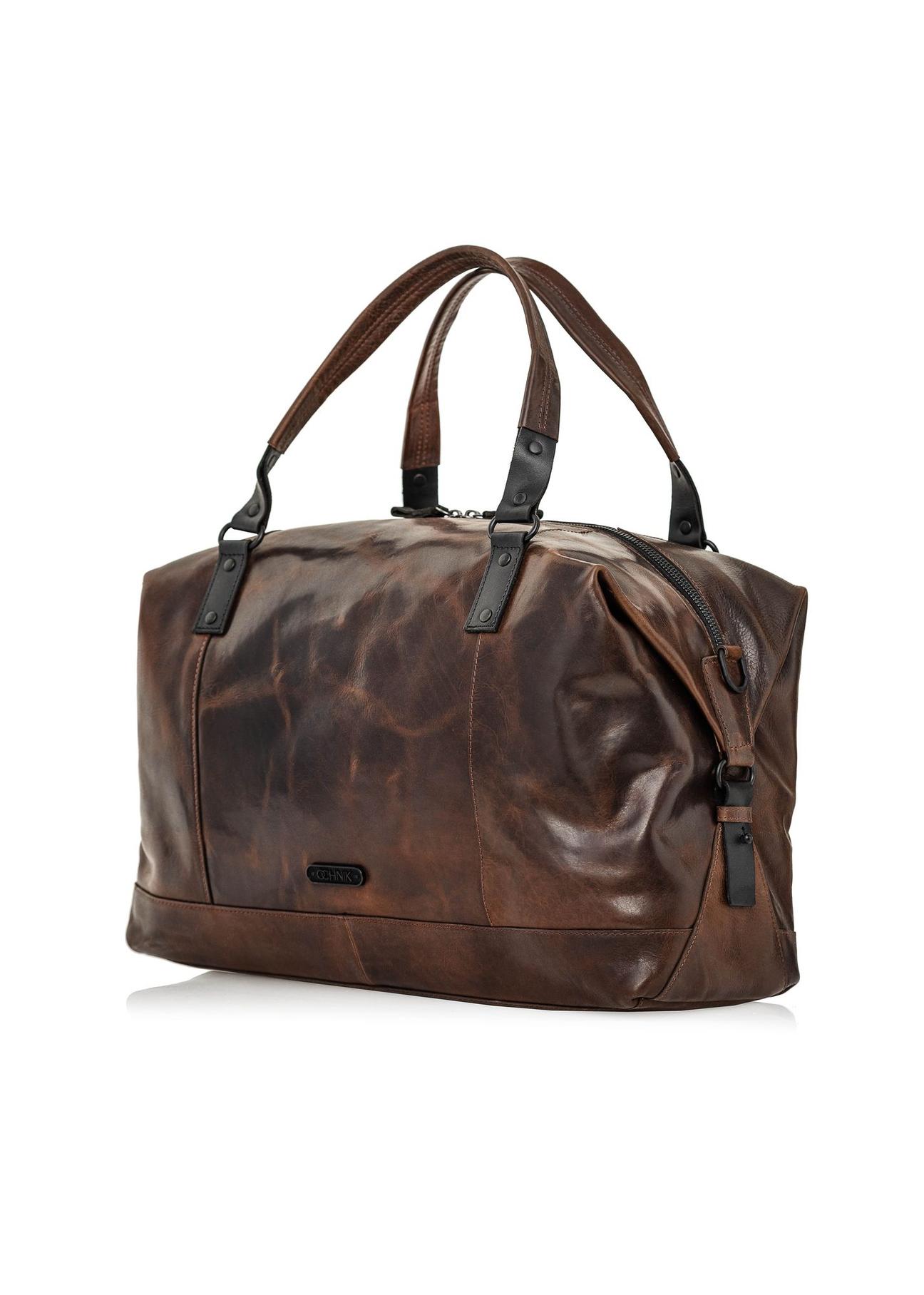 Brown leather large men's bag TORMS-0103B-79(Z24)-02