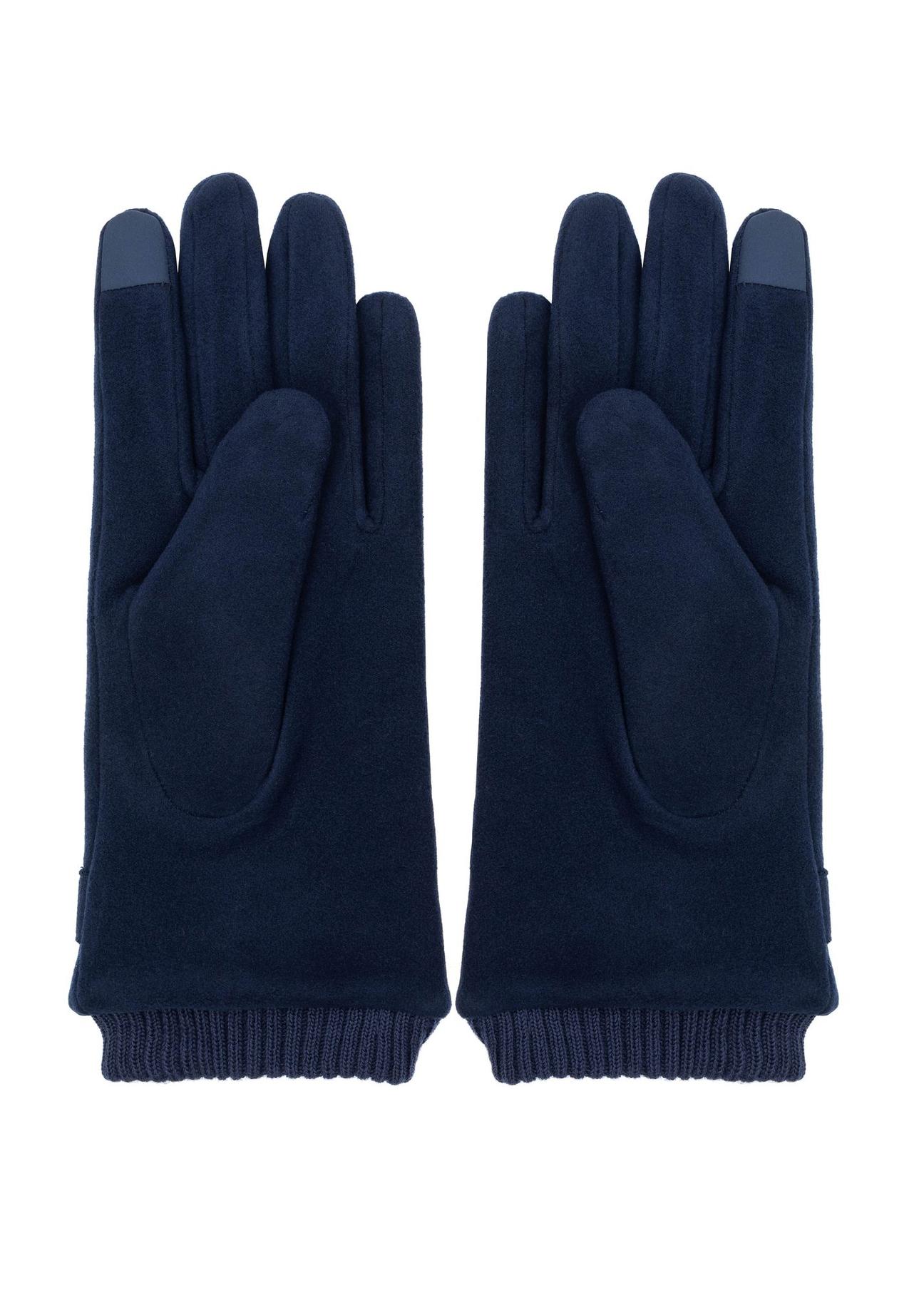 Navy blue insulated men's gloves REKMS-0077-69(Z24)-02