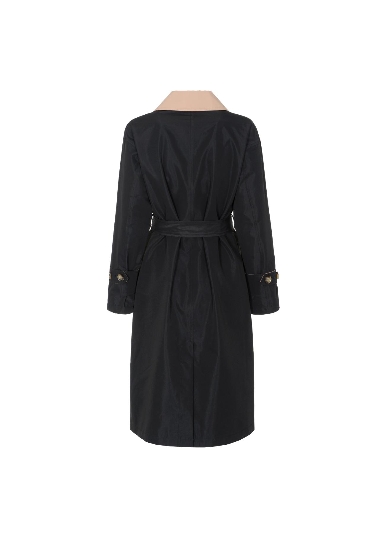 Women's double-breasted coat with belt KURDT-0368-98(W23)-04