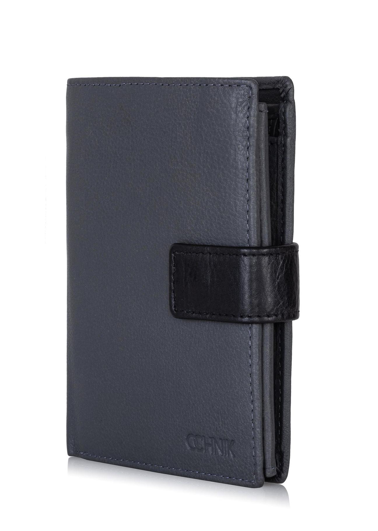 Graphite leather men's wallet PORMS-0543-95(Z23)-07